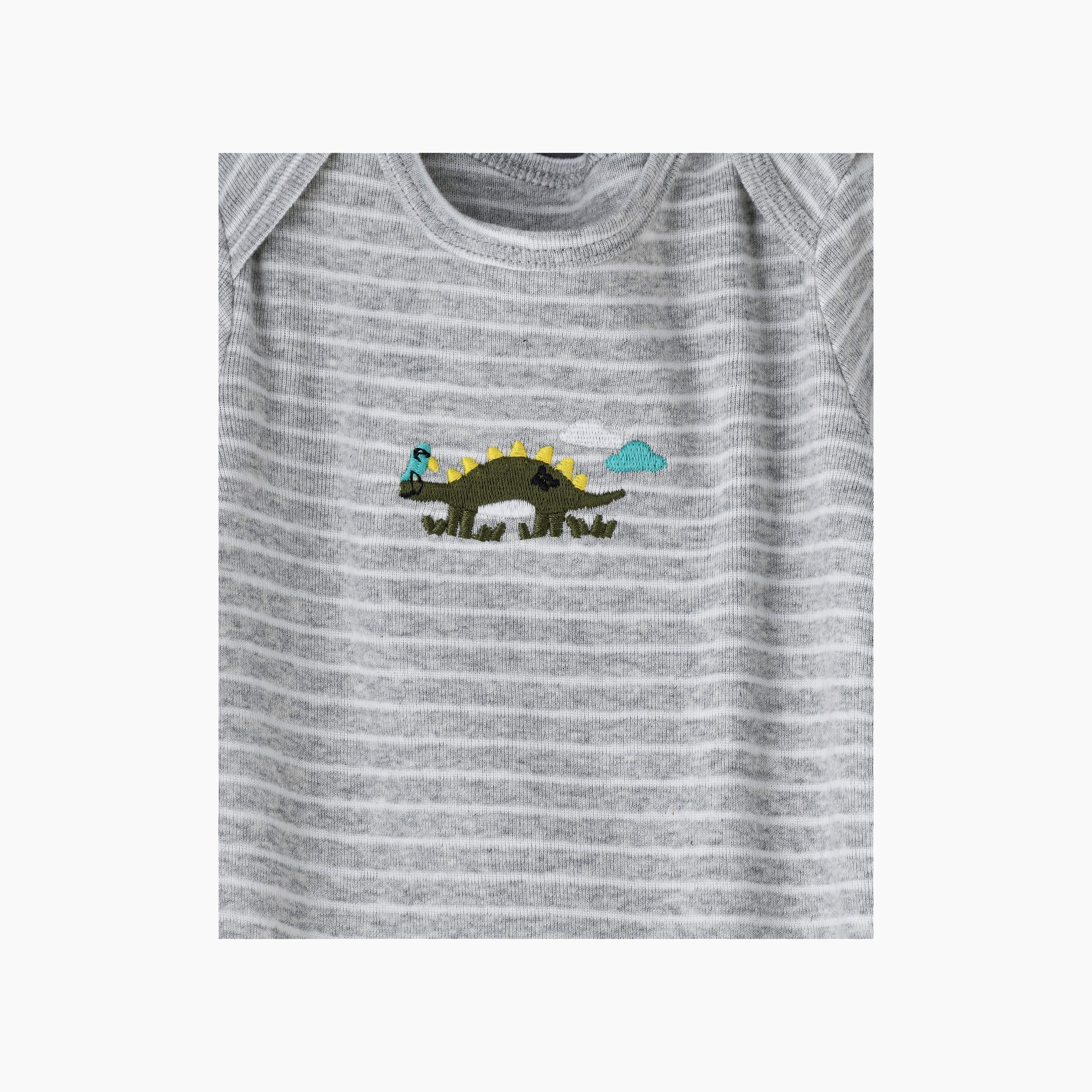 Babyqlo 2-Piece Dino Fun Printed Bodysuits with Joggers-baby-boys-clothing-bodysuits-image-2