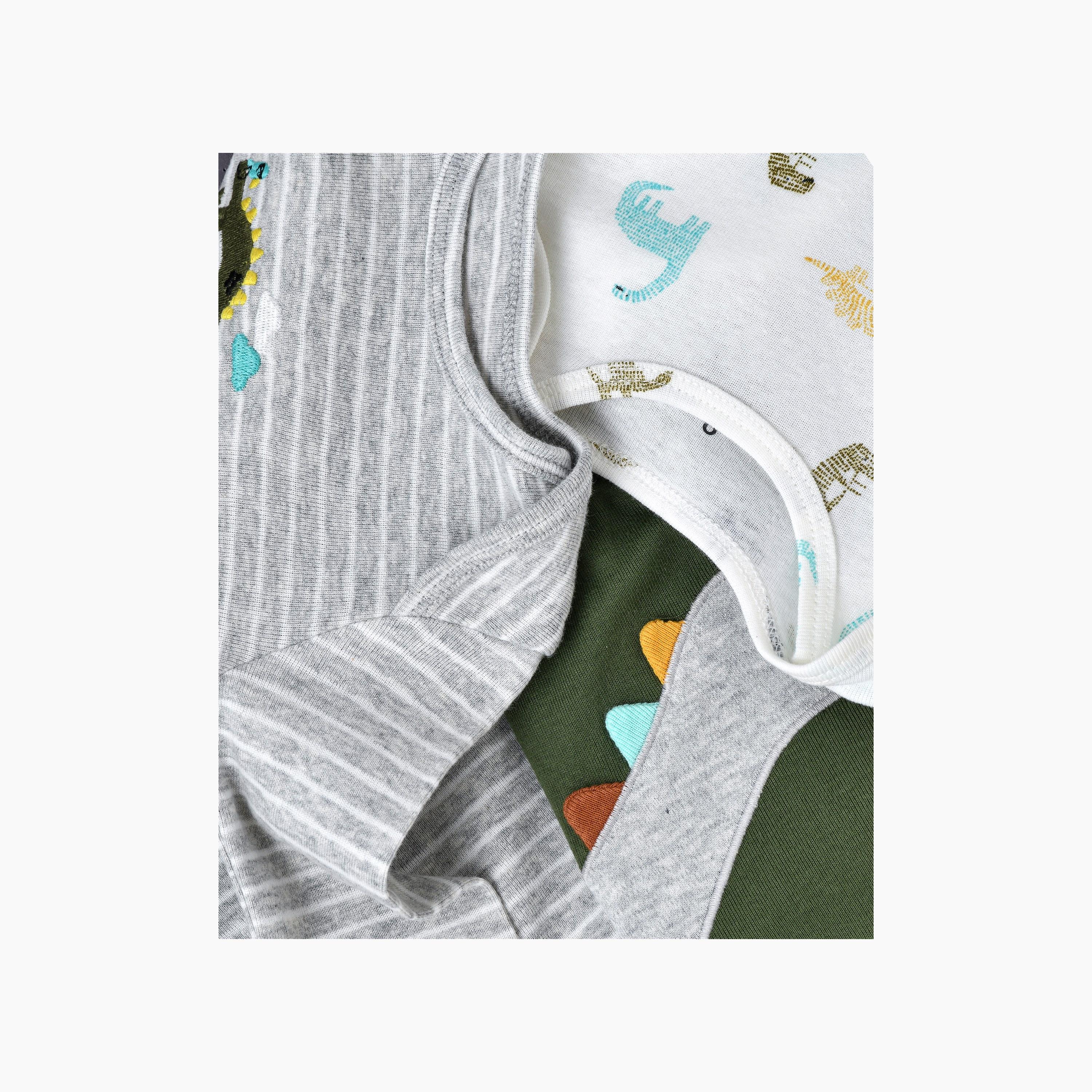 Babyqlo 2-Piece Dino Fun Printed Bodysuits with Joggers-baby-boys-clothing-bodysuits-image-4