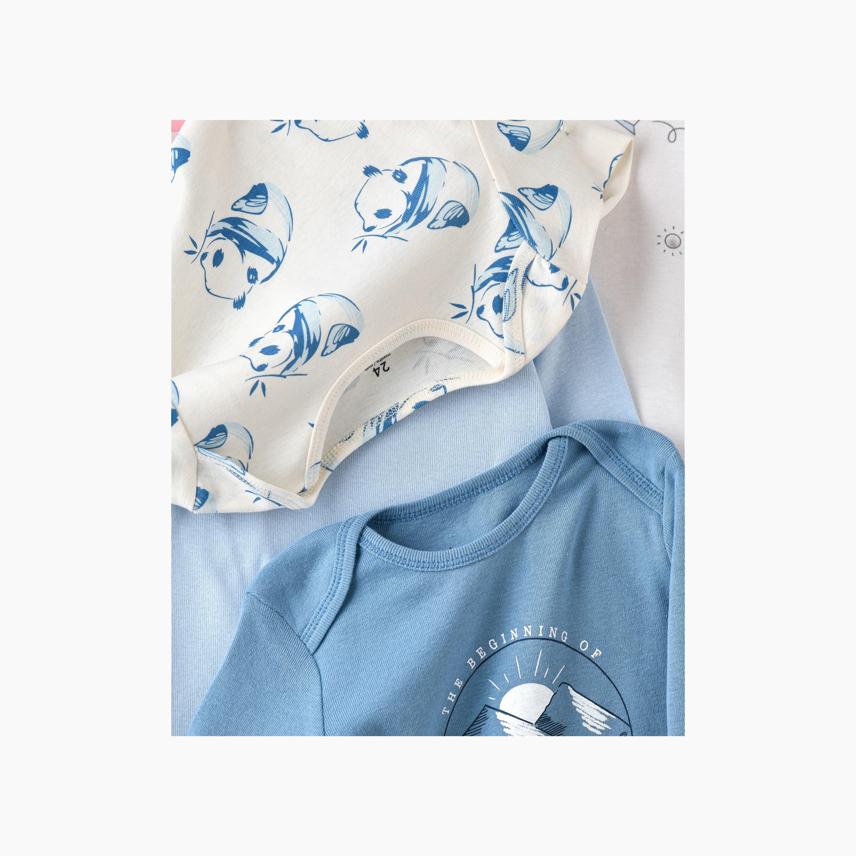 Babyqlo 5-Piece Adventure & Panda-Themed Bodysuits-baby-boys-clothing-bodysuits-image-4