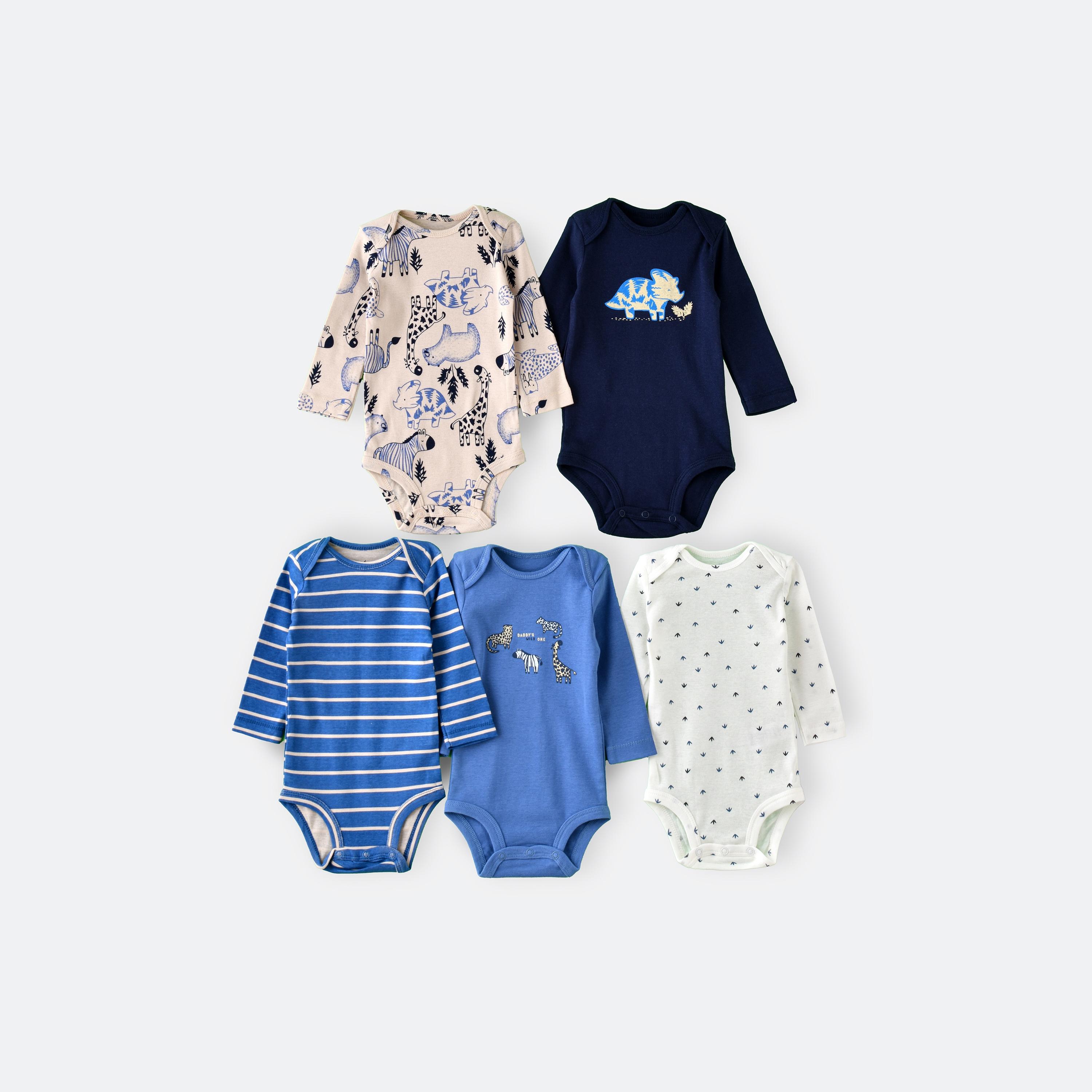 بودي سوت 5 قطع بطبعة أصدقاء الغابة من بيبيكلو-baby-boys-clothing-multipacks-image-1