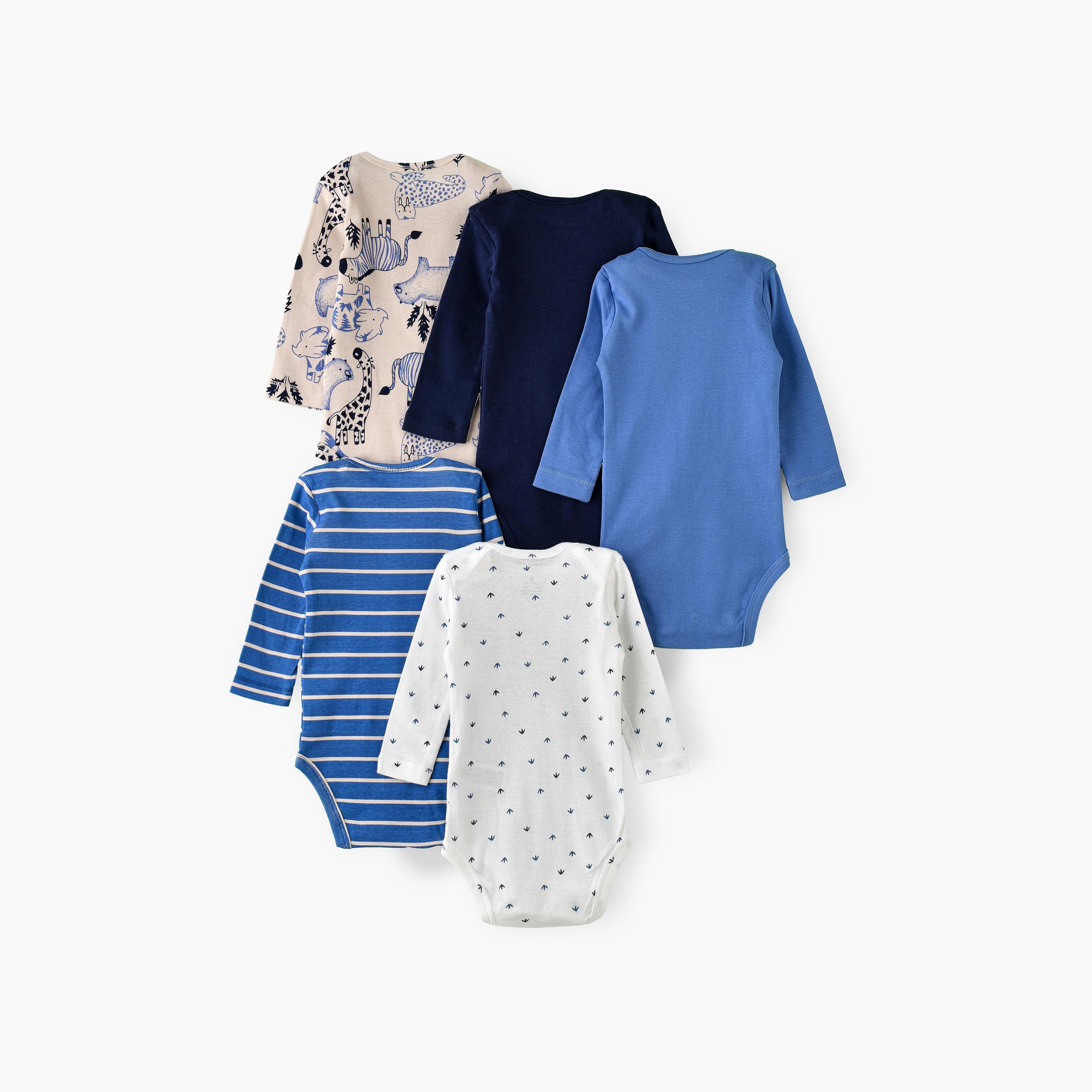 بودي سوت 5 قطع بطبعة أصدقاء الغابة من بيبيكلو-baby-boys-clothing-multipacks-image-3