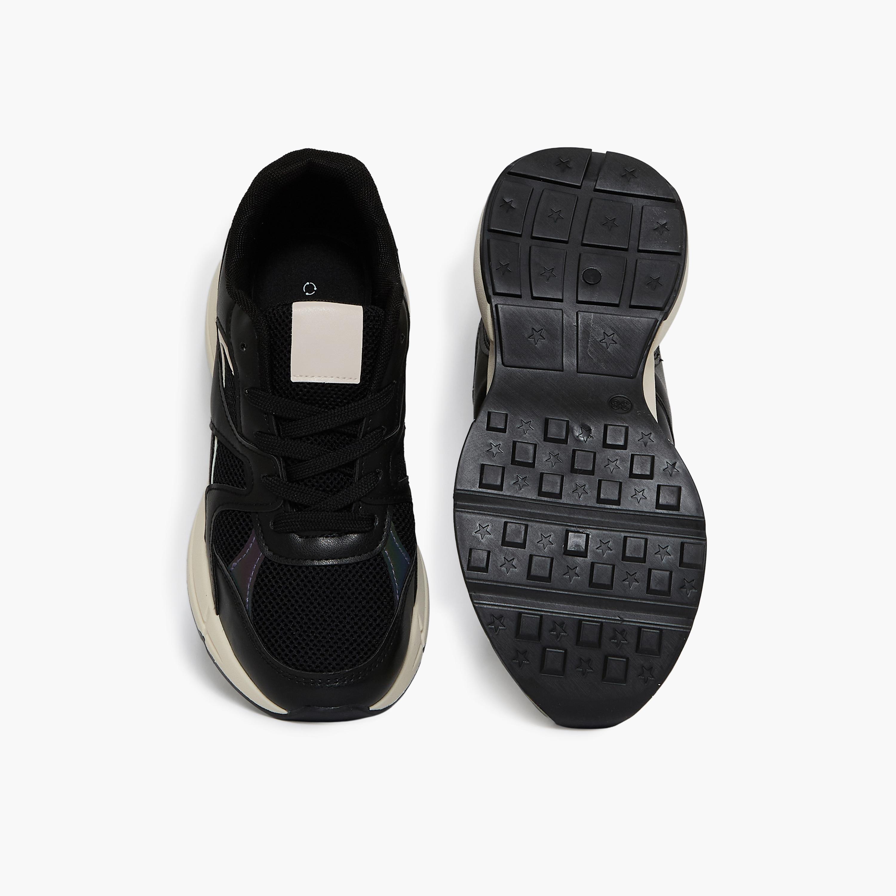 جيومني - حذاء رياضي أوزكان برباط نعل سميك كاحل منخفض للنساء | 615TF311-32-BLACK-women-shoes-sneakers-image-3