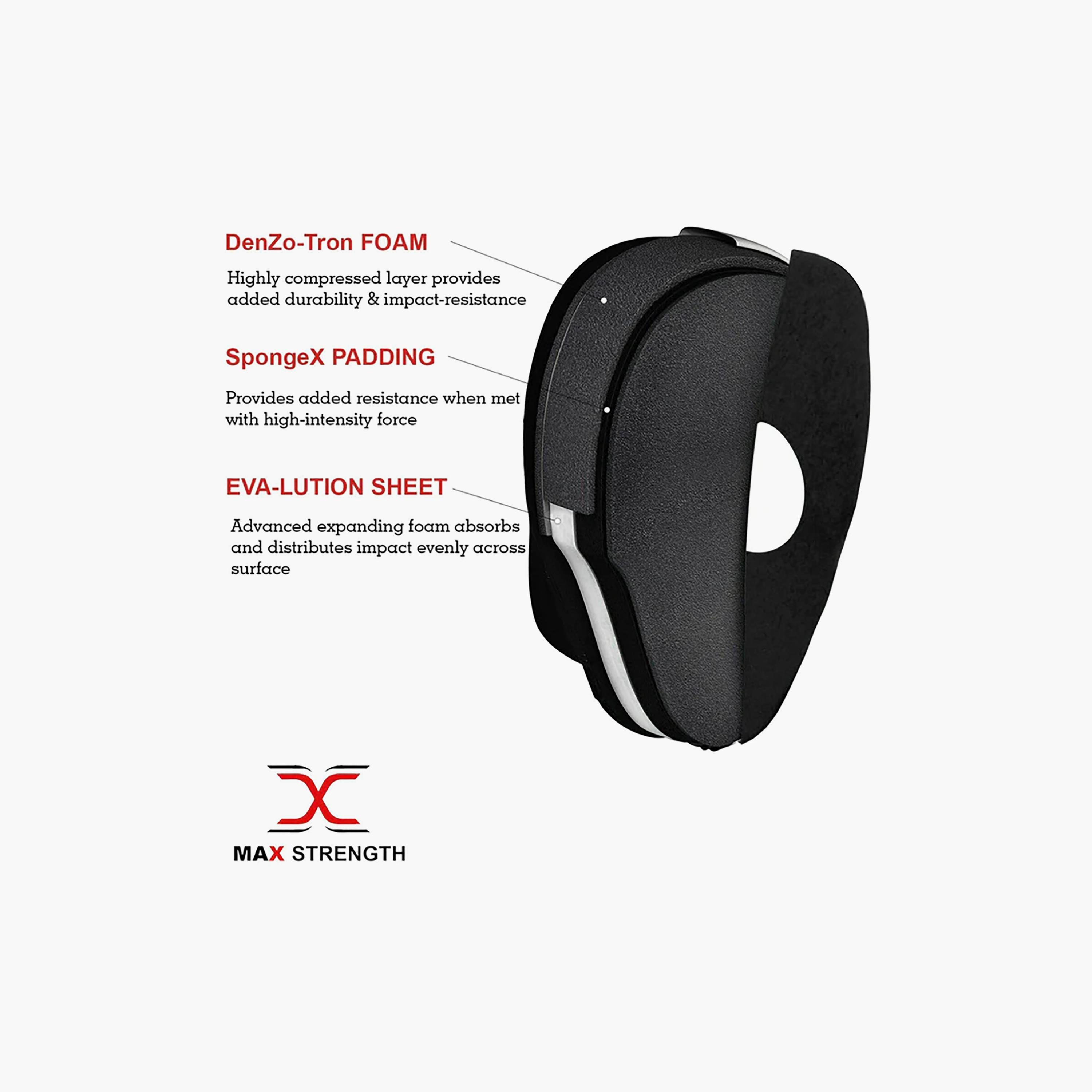 X Maxstrength Boxing Focus Pads Mitts Curved Punching Pad Black & White-sports-gear-gym-image-4
