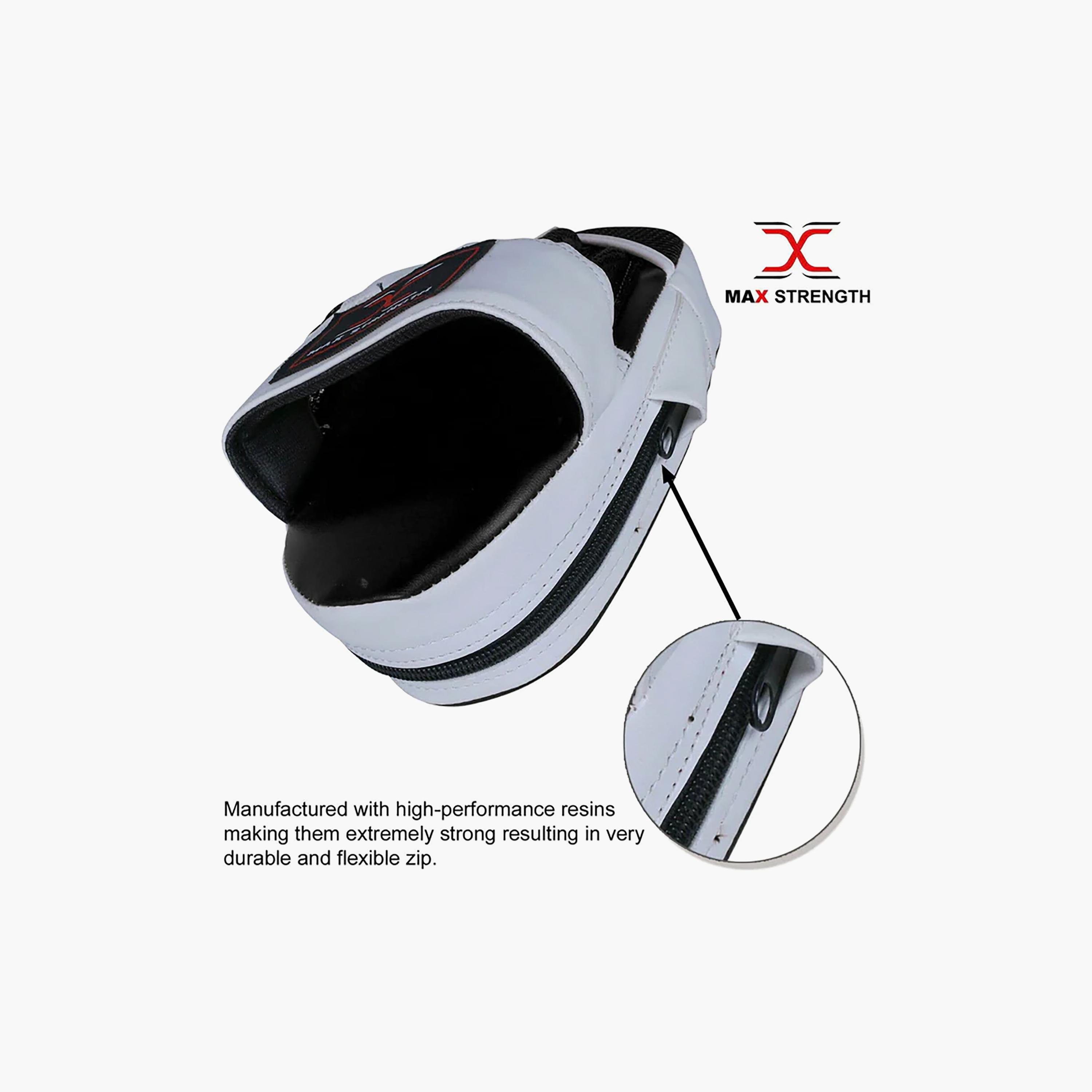 X Maxstrength Boxing Focus Pads Mitts Curved Punching Pad Black & White-sports-gear-gym-image-6