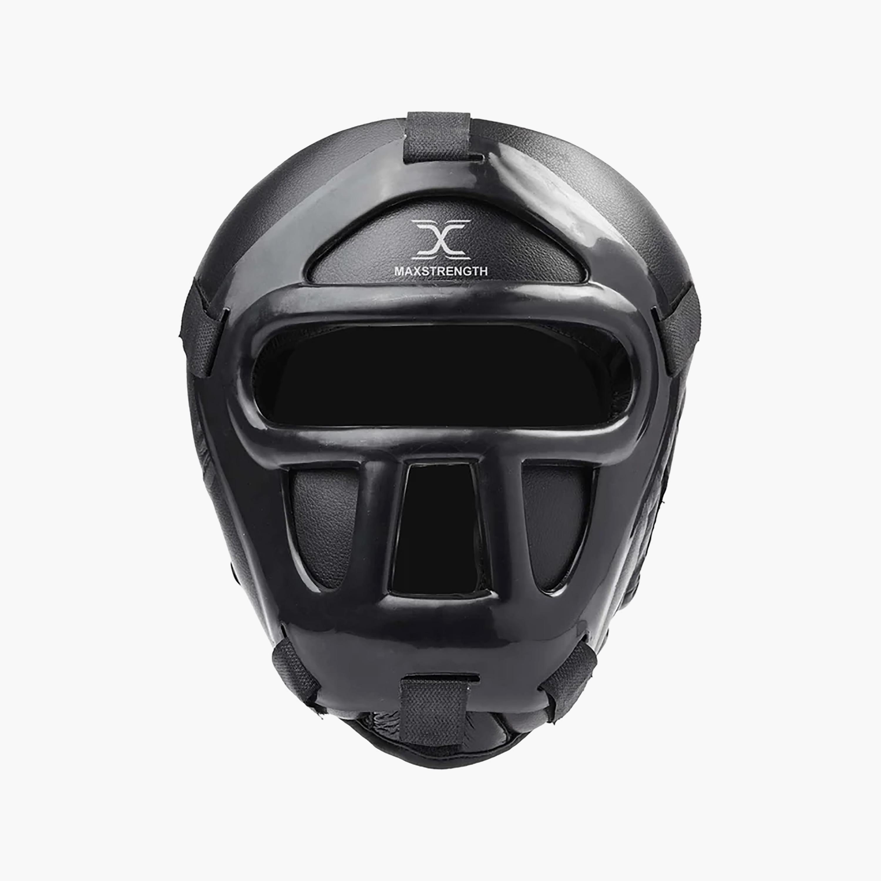X Maxstrength Boxing Head Guard with Plastic Grill Protector-sports-gear-gym-image-1