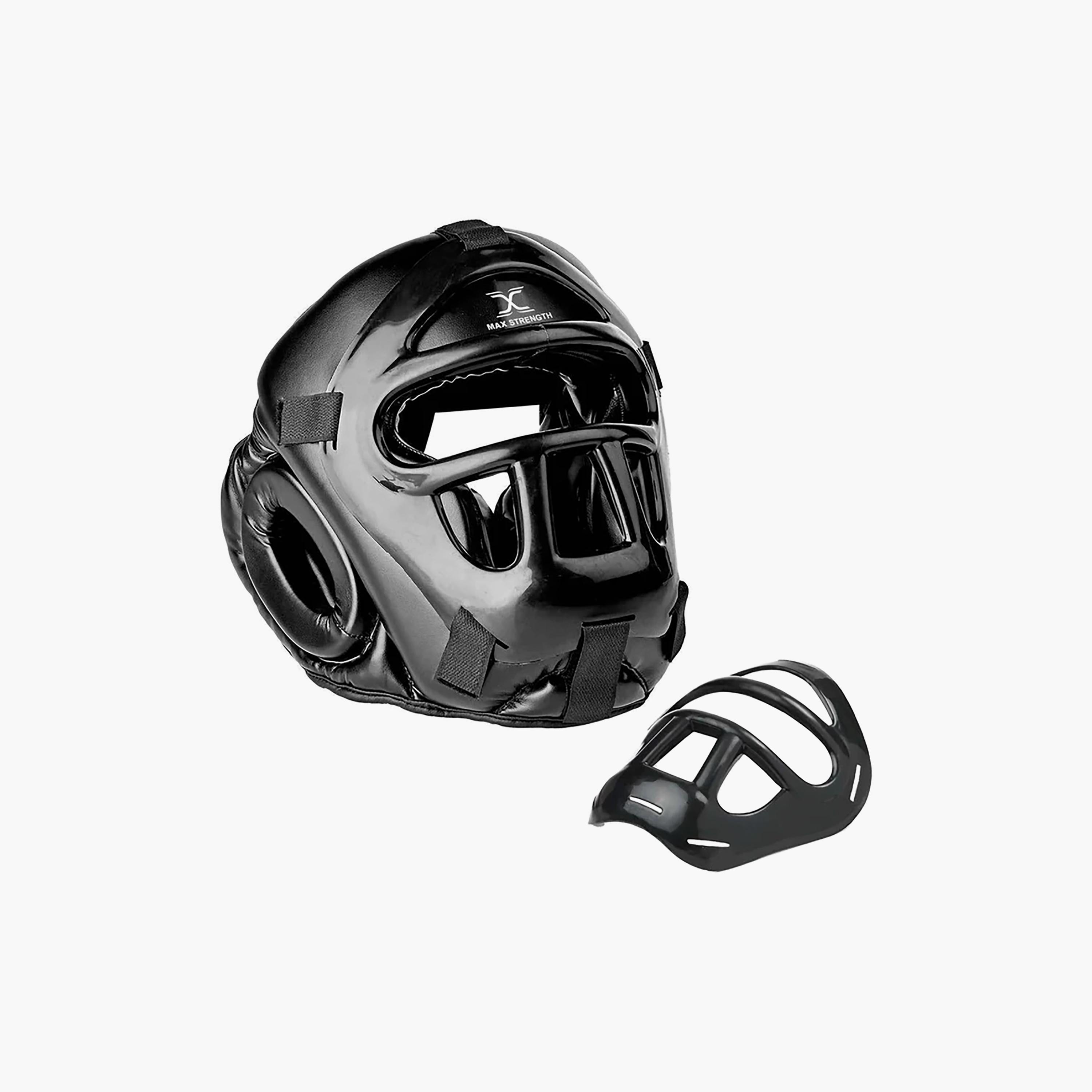 X Maxstrength Boxing Head Guard with Plastic Grill Protector-sports-gear-gym-image-2