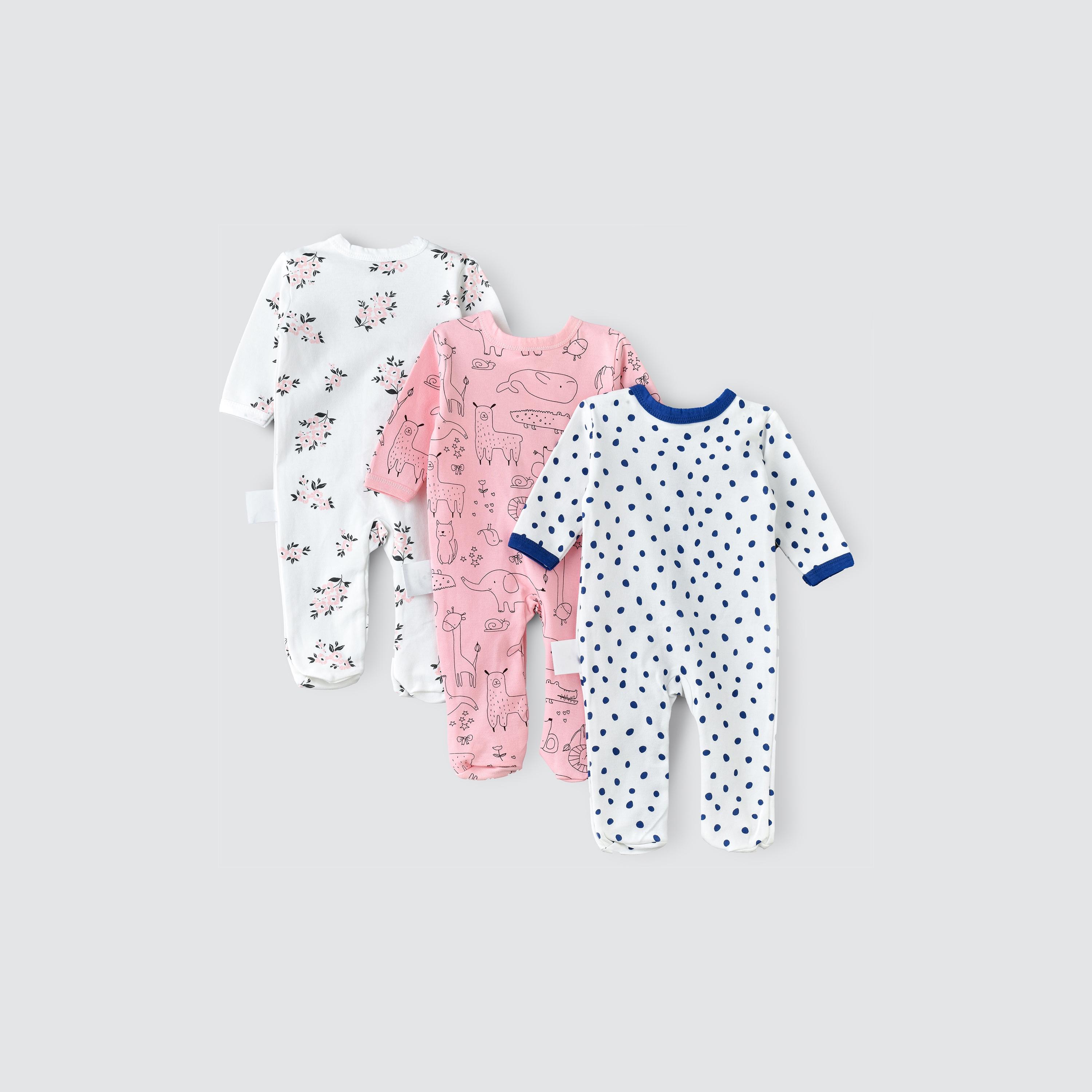 Babyqlo 3-Piece Playful Patterns Printed Rompers-baby-girls-clothing-rompers-image-3