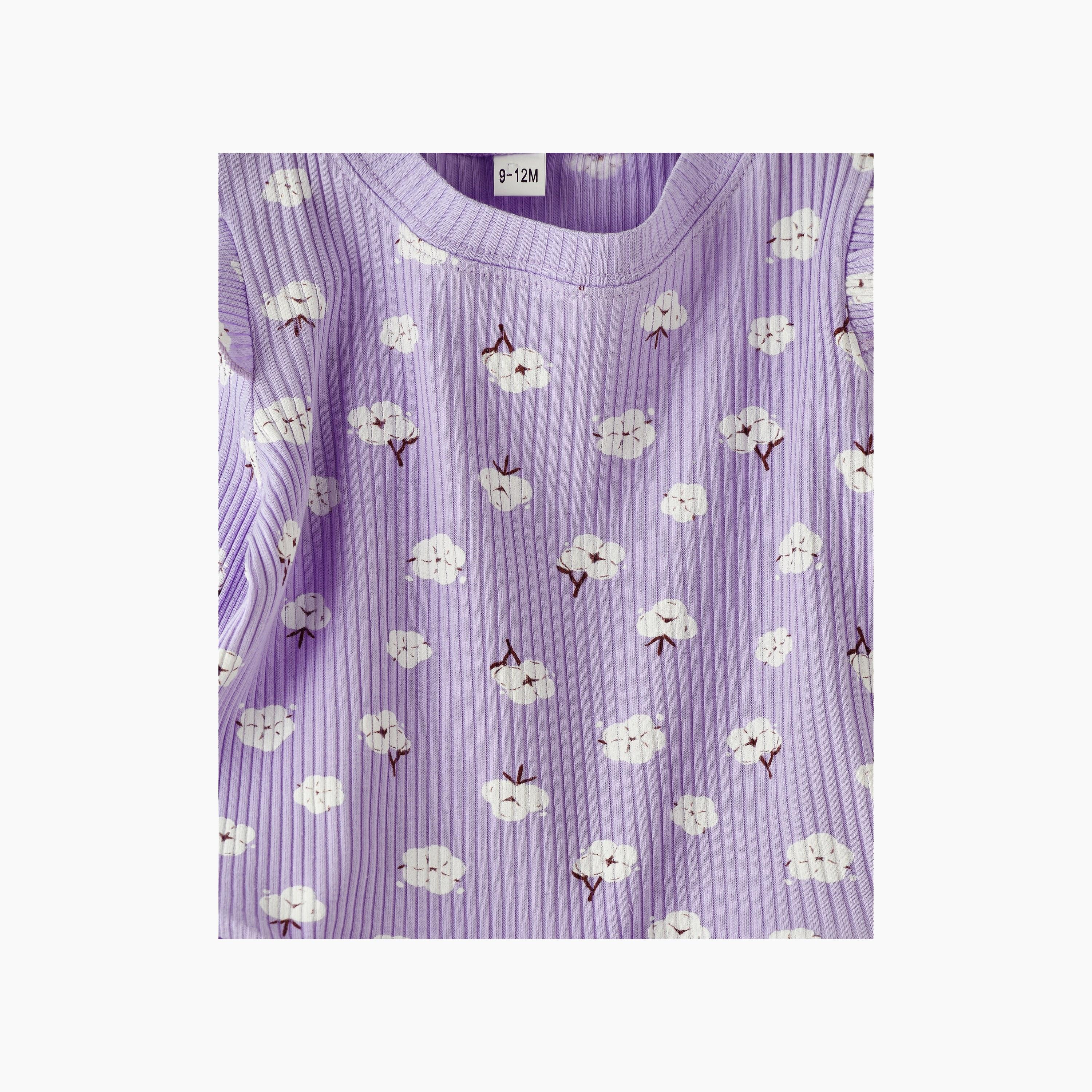 سويت شيرت بأكمام طويلة وطبعة زهور قطعتين مع بنطلون من بيبيكلو-baby-girls-clothing-setsandcoords-image-2