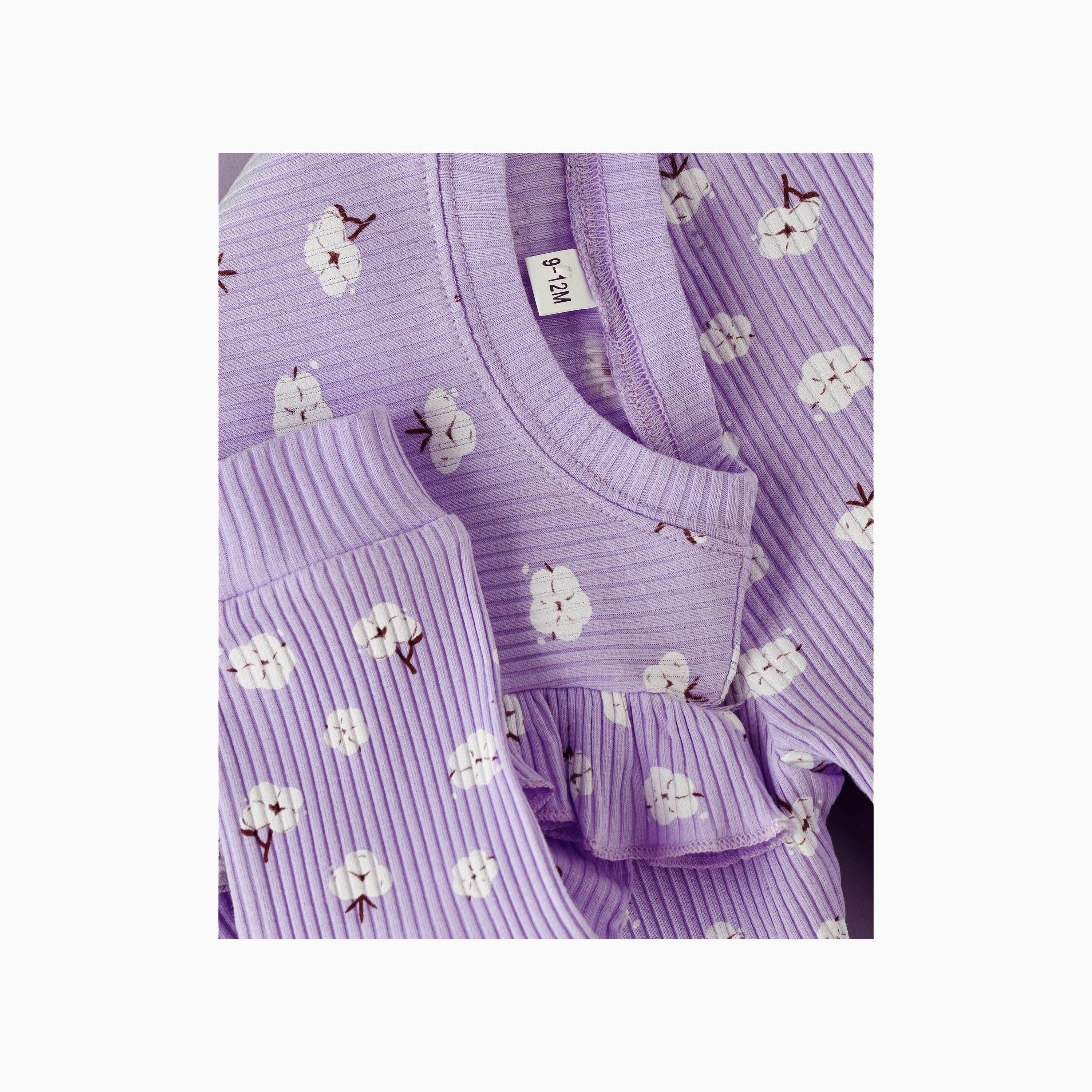سويت شيرت بأكمام طويلة وطبعة زهور قطعتين مع بنطلون من بيبيكلو-baby-girls-clothing-setsandcoords-image-4