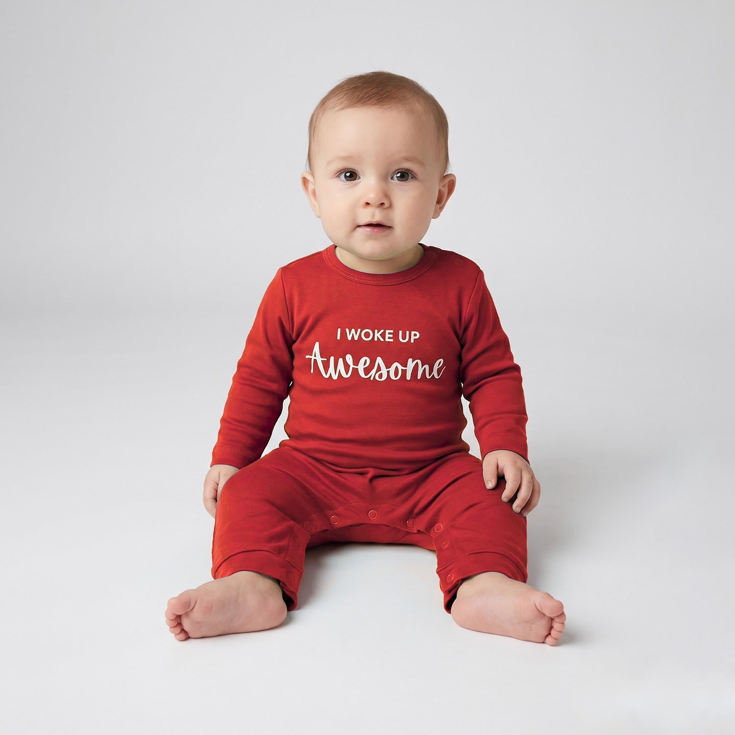 Babyqlo Cotton Slogan Long Sleeves Romper-baby-boys-clothing-rompers-image-1
