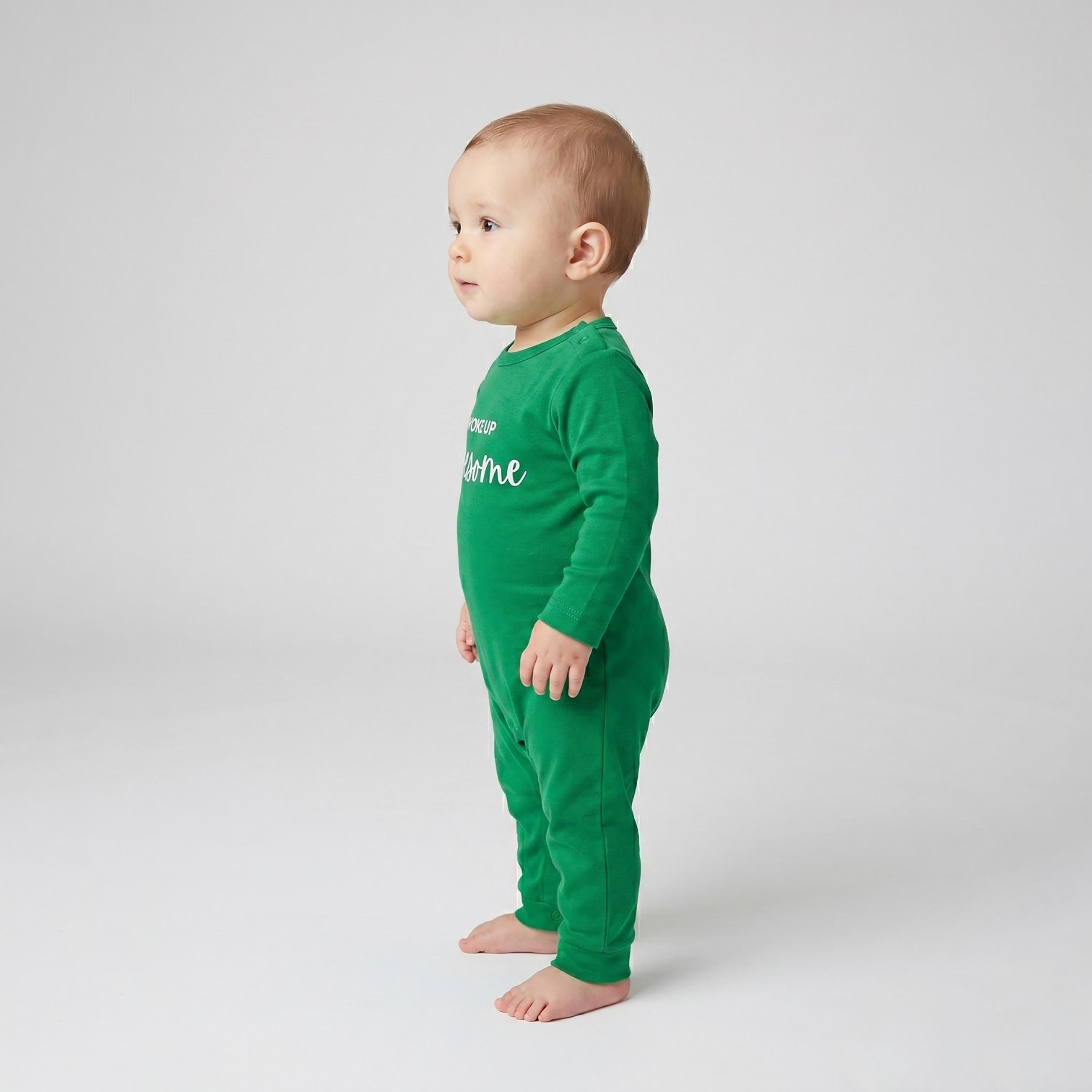 Babyqlo Cotton Slogan Long Sleeves Romper-baby-boys-clothing-rompers-image-4