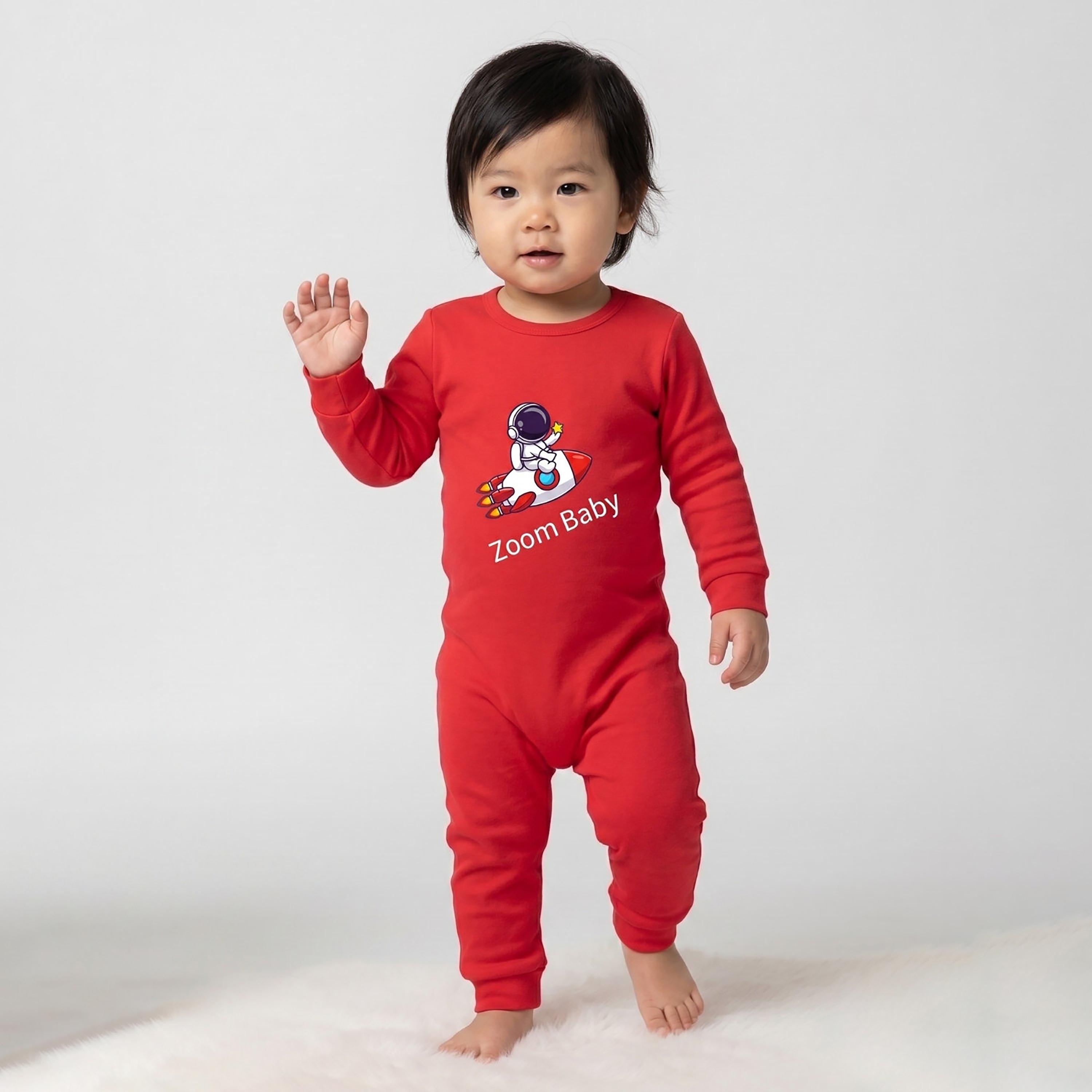 Babyqlo Cotton Graphic Long Sleeves Romper-baby-boys-clothing-rompers-image-1