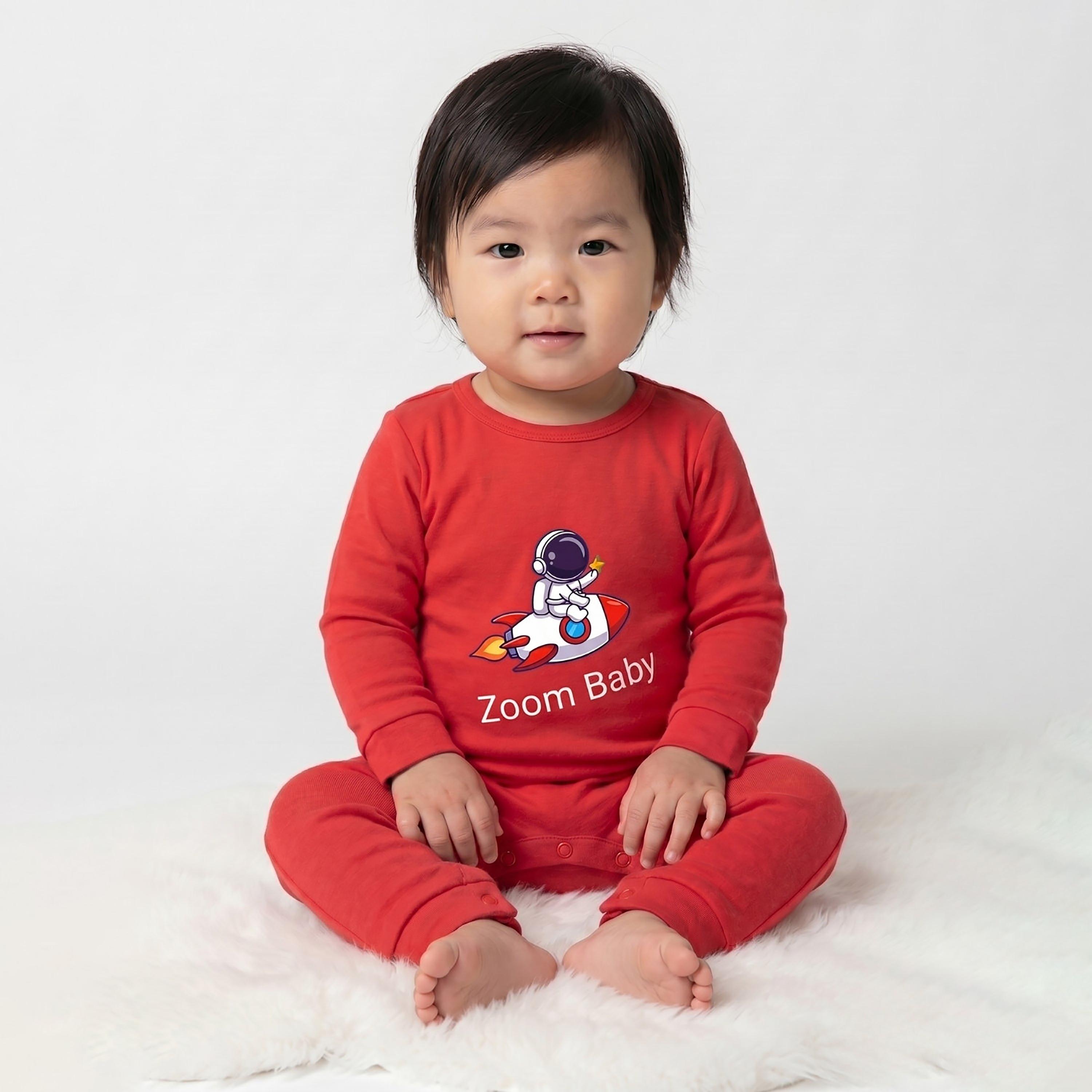 Babyqlo Cotton Graphic Long Sleeves Romper-baby-boys-clothing-rompers-image-4