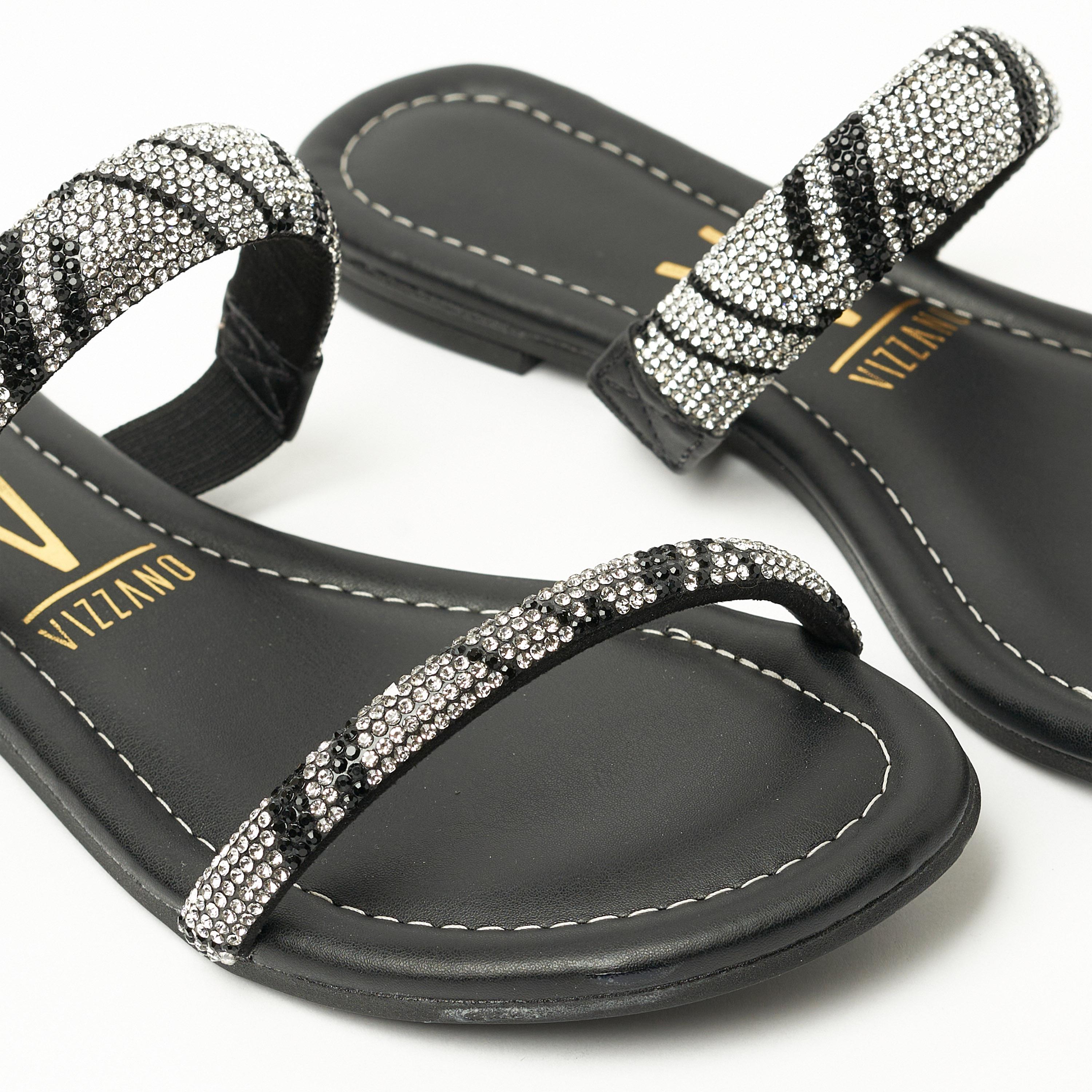 Vizzano by Geoomnii Women's Slip On Slide Sandals | 6235-1189-24448-71970        -women-shoes-sandals-flats-image-2