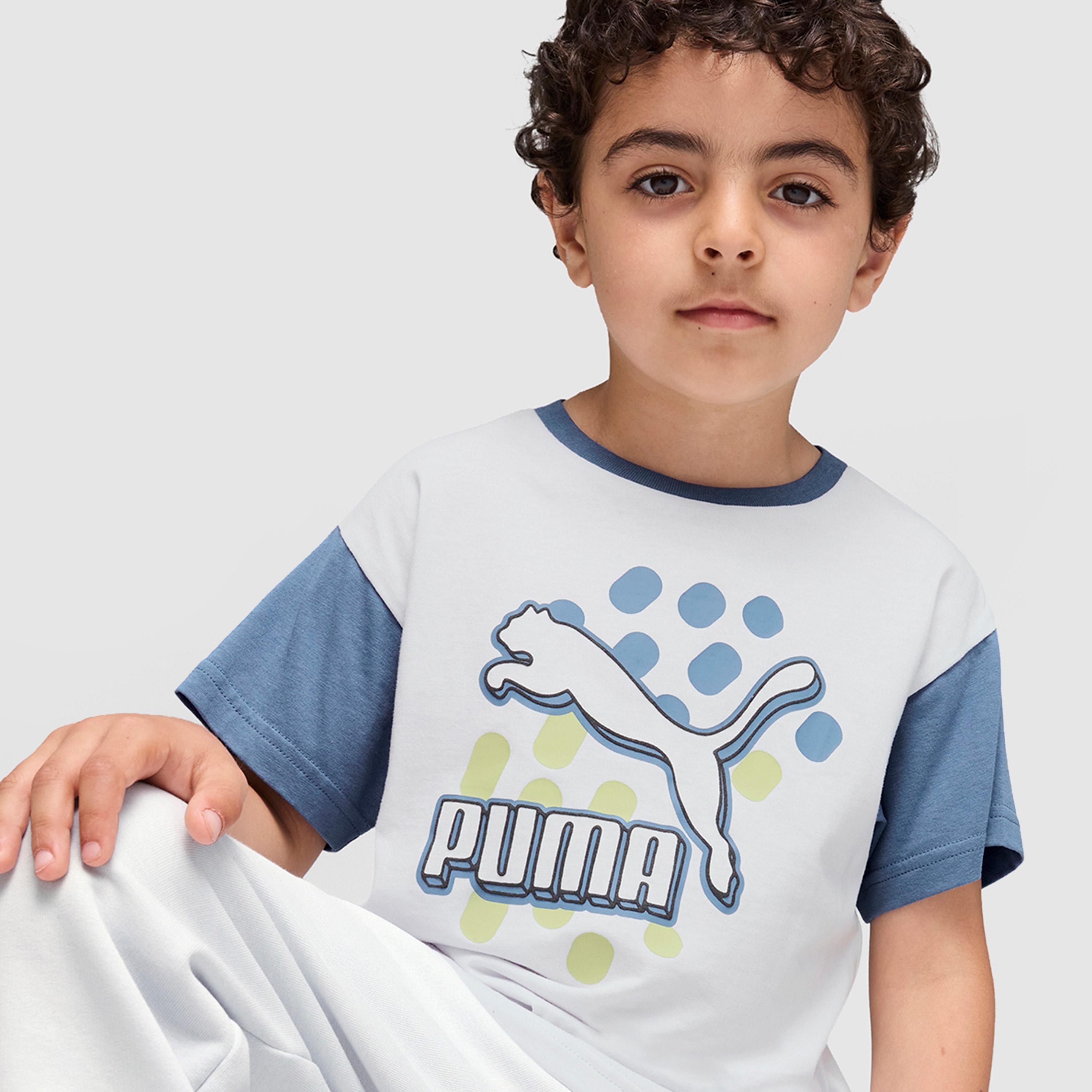 Puma Kids Classics Short Sleeve T-Shirt-boys-clothing-sportswear-tops-image-2