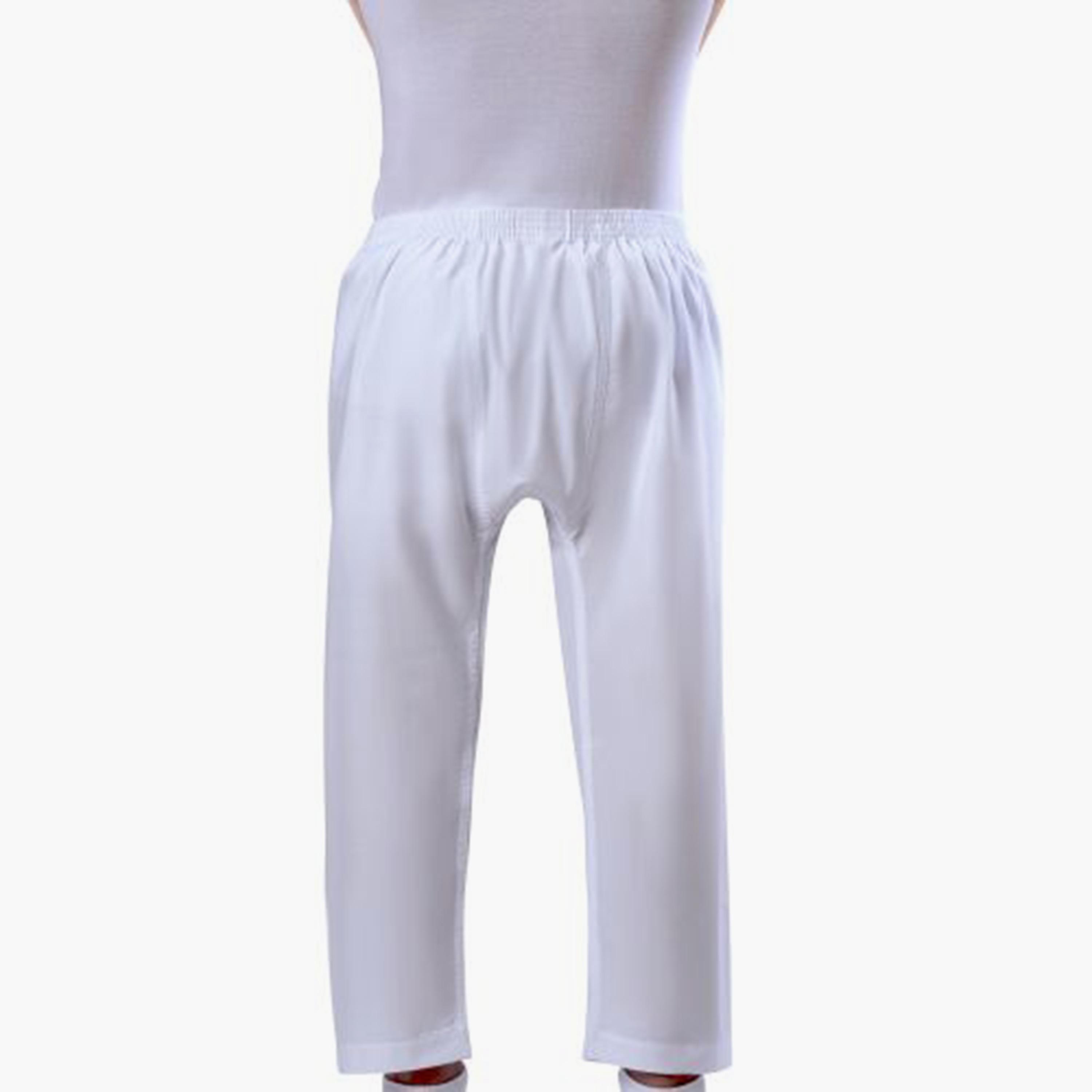 Al Aseel White Elasticated Waistband Wide Leg Pants-men-arabicclothing-thobeinner-image-1