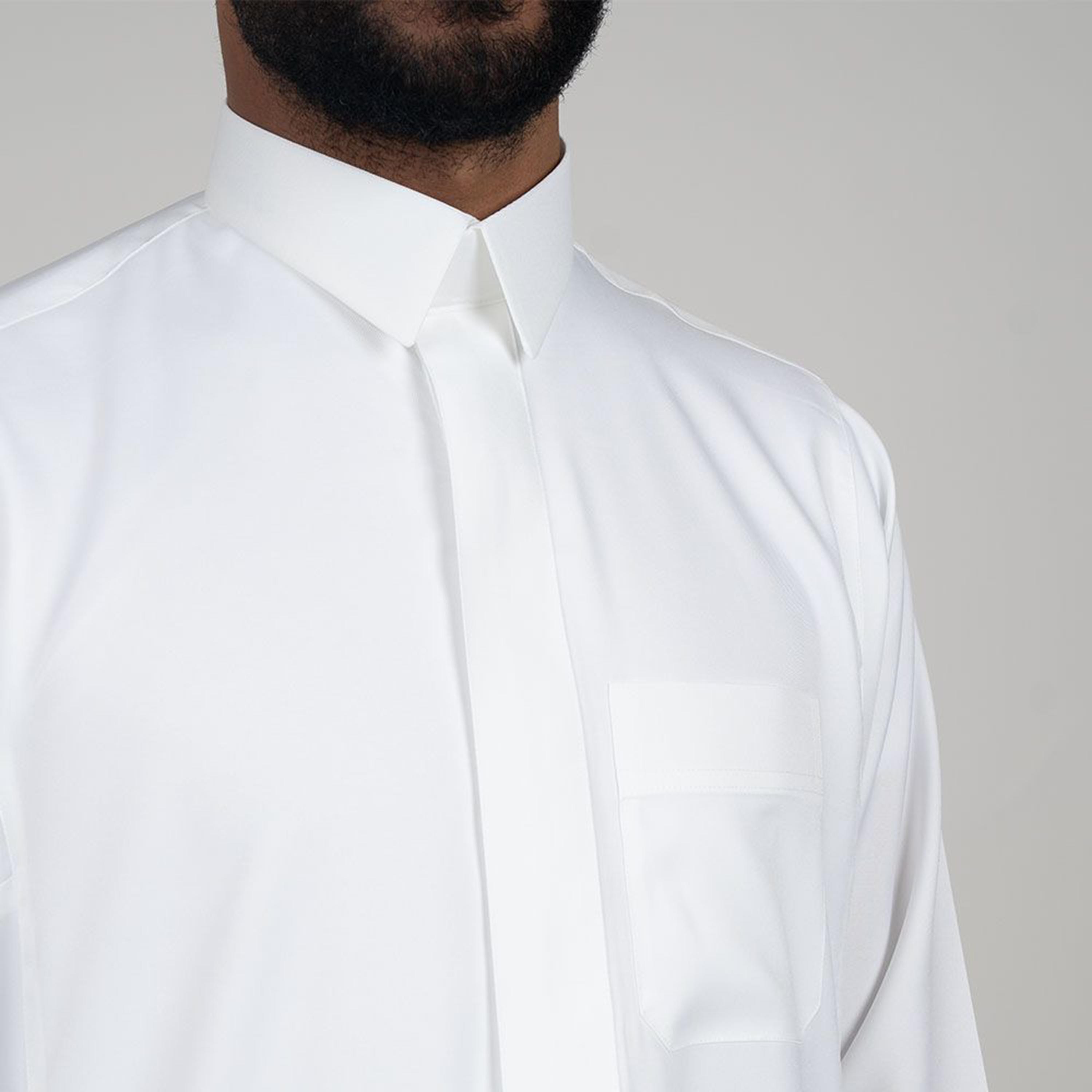 Al Aseel White Saudi Thobe-men-arabicclothing-thobes-image-4