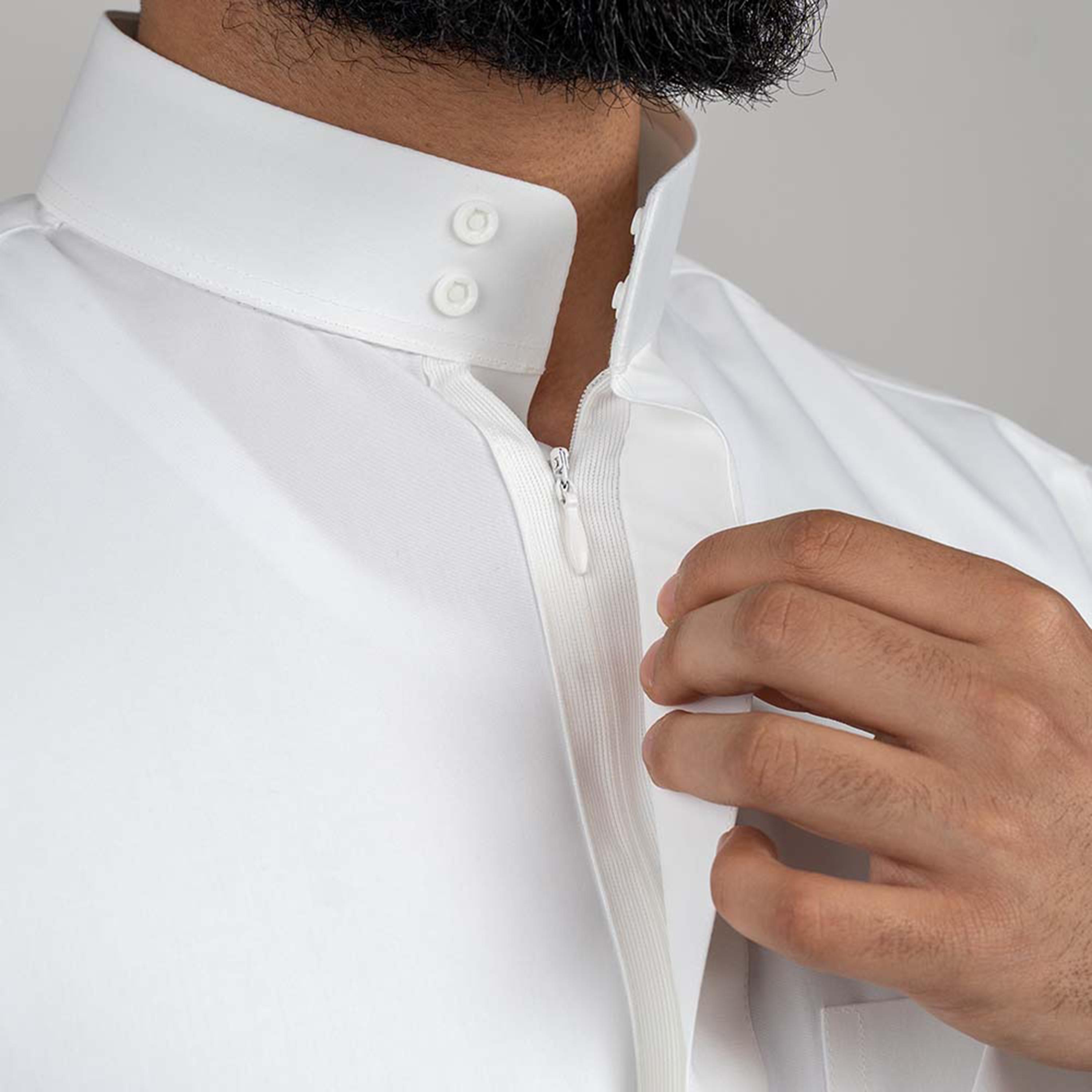 Al Aseel White Saudi Thobe with Hidden Zipper-men-arabicclothing-thobes-image-3