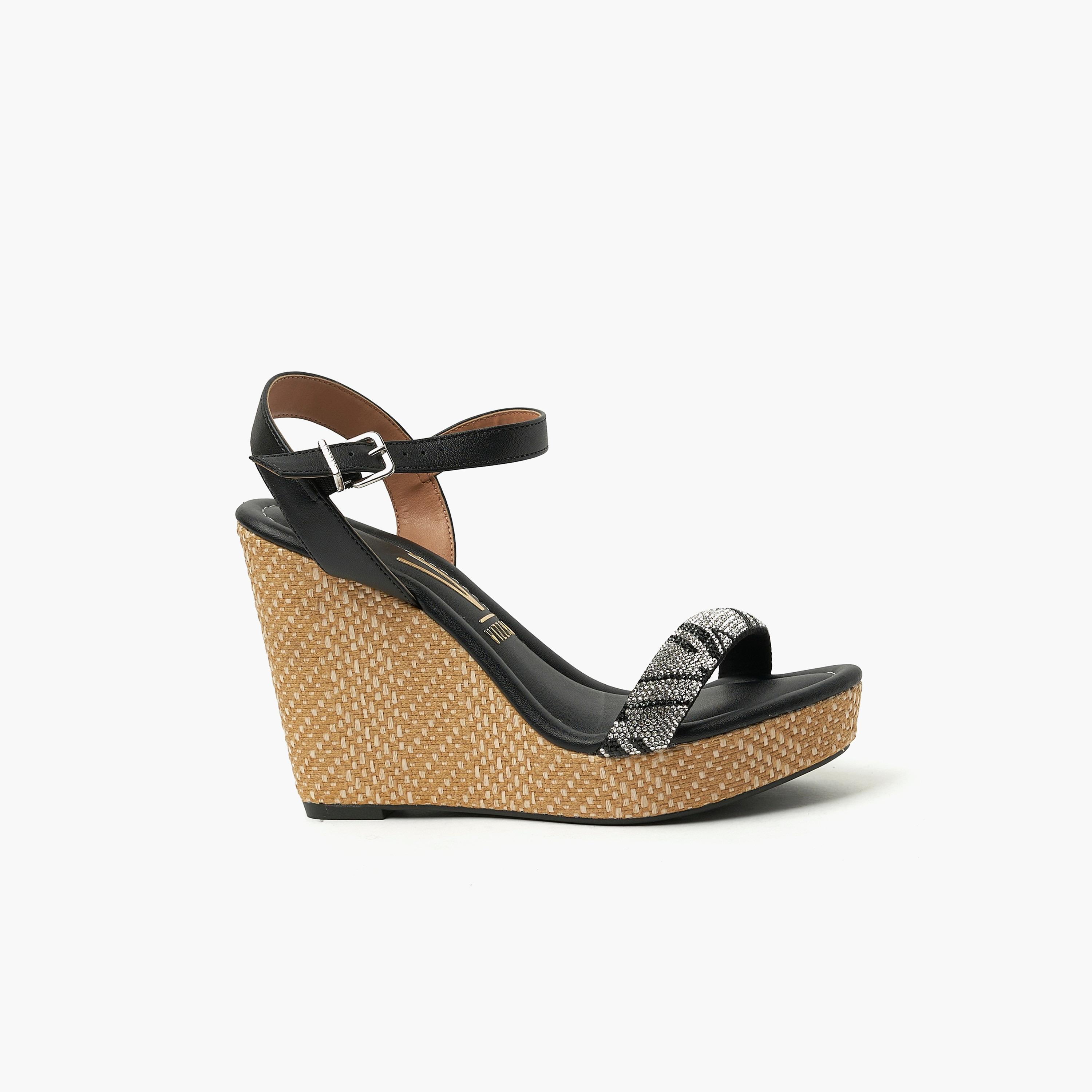 Vizzano by Geoomnii Women's Wedge Heel Sandals with Backstrap | 6283-2104-26392       -women-shoes-heels-image-2