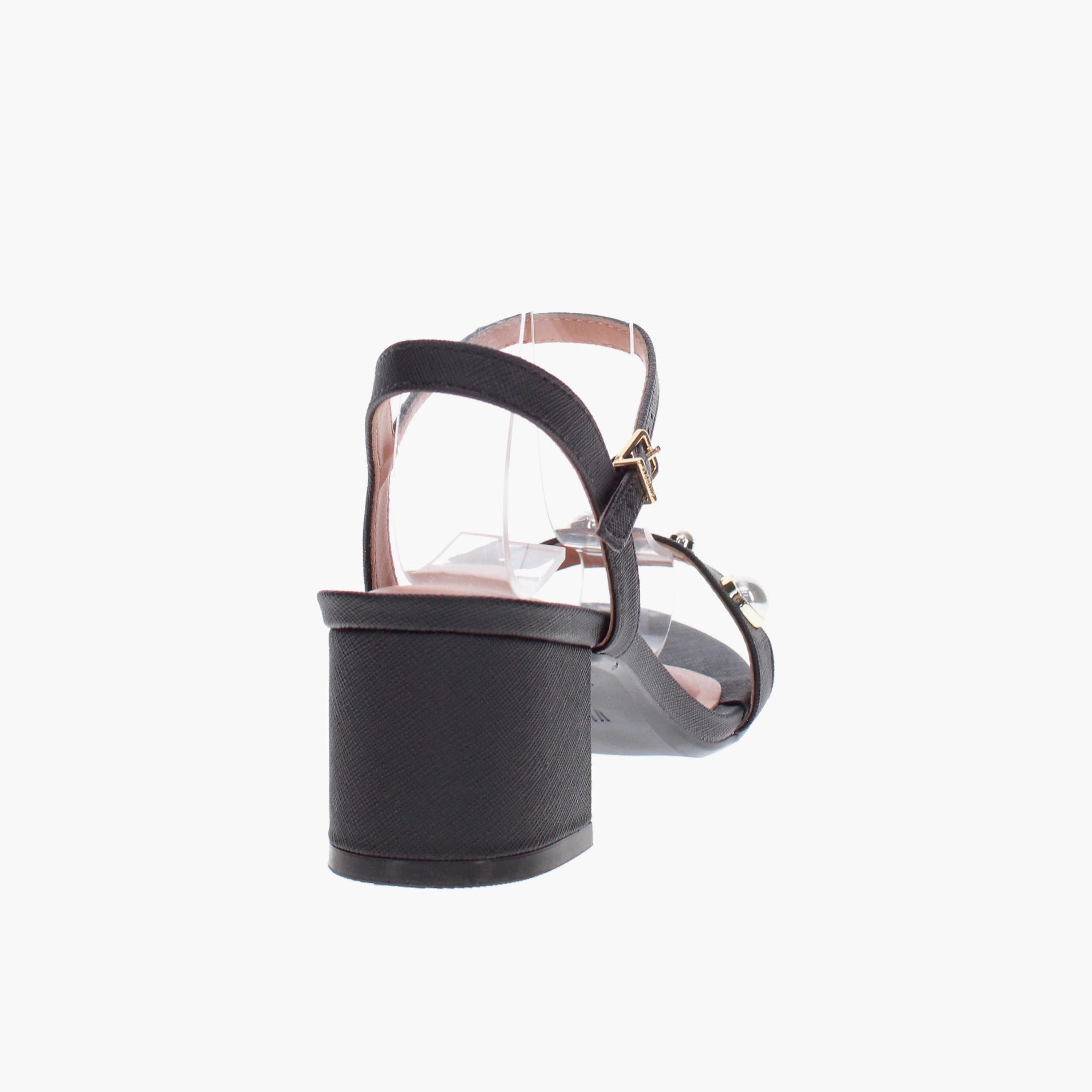 فيزانو - حذاء نسائي كعب عريض وحزام بمشبك | 6291-1176-23729-15745-women-shoes-sandals-heeled-image-4