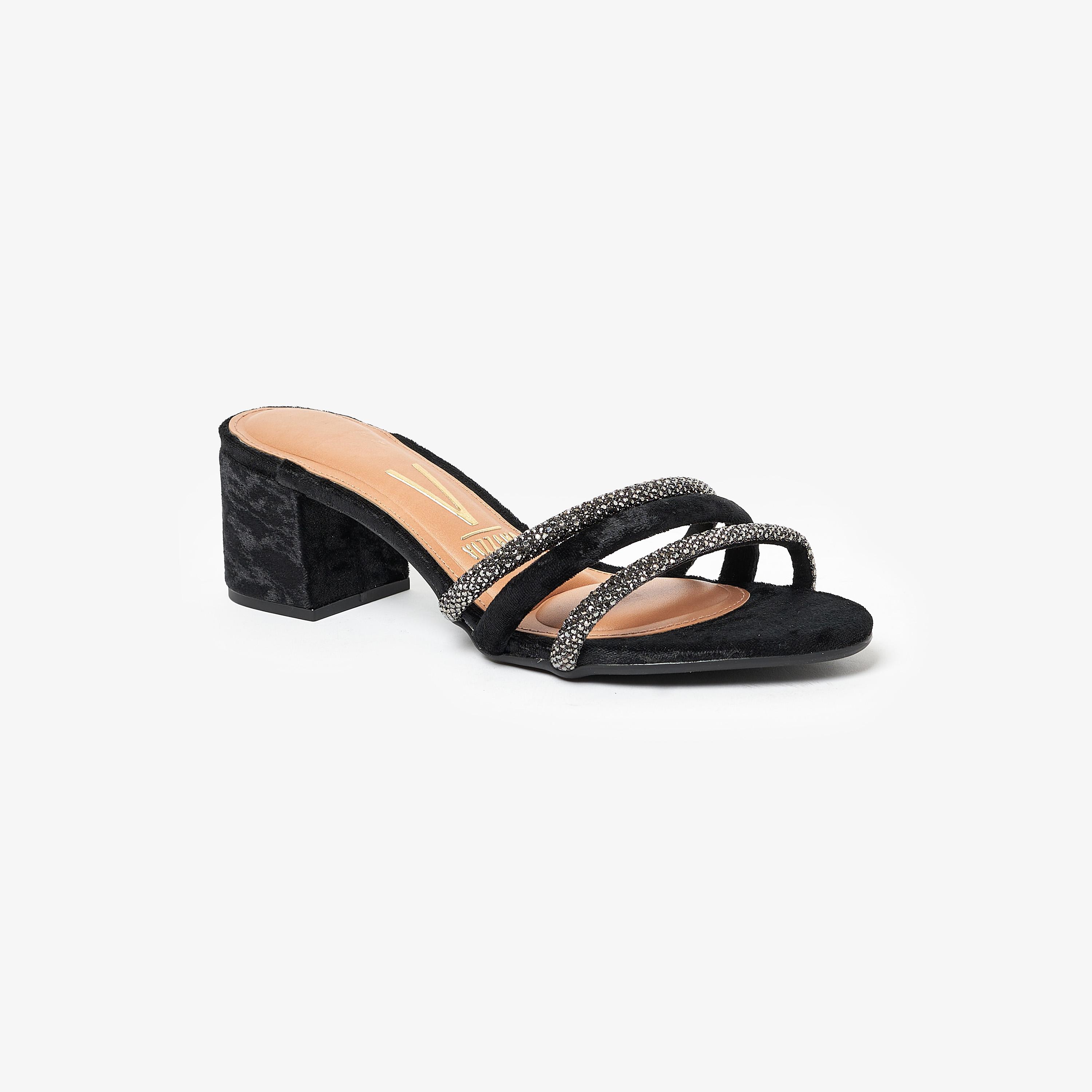 حذاء نسائي من فيزانو ذو كعب عريض مفتوح عند الأصابع | 6291-1448-25754-women-shoes-heels-image-1