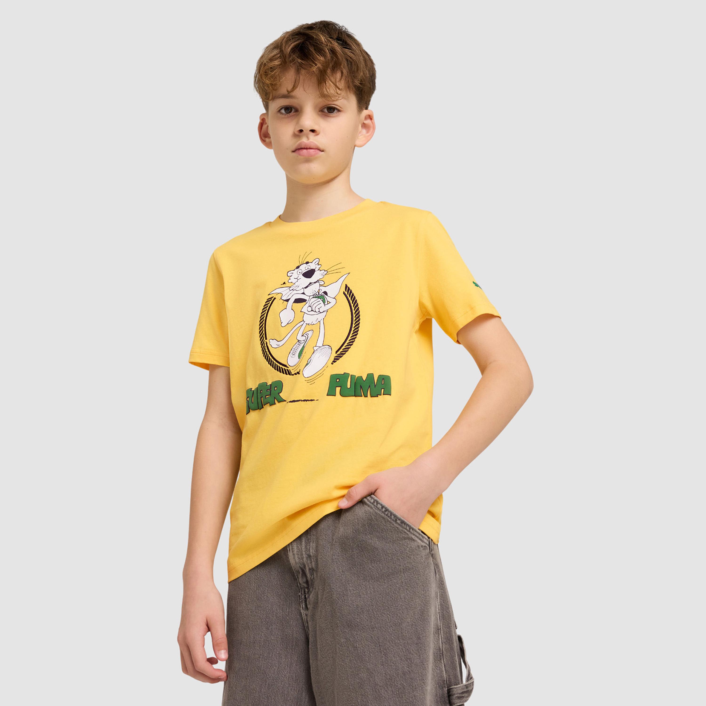 Puma Boys Super Graphic Short Sleeve T-Shirt-boys-clothing-sportswear-tops-image-1
