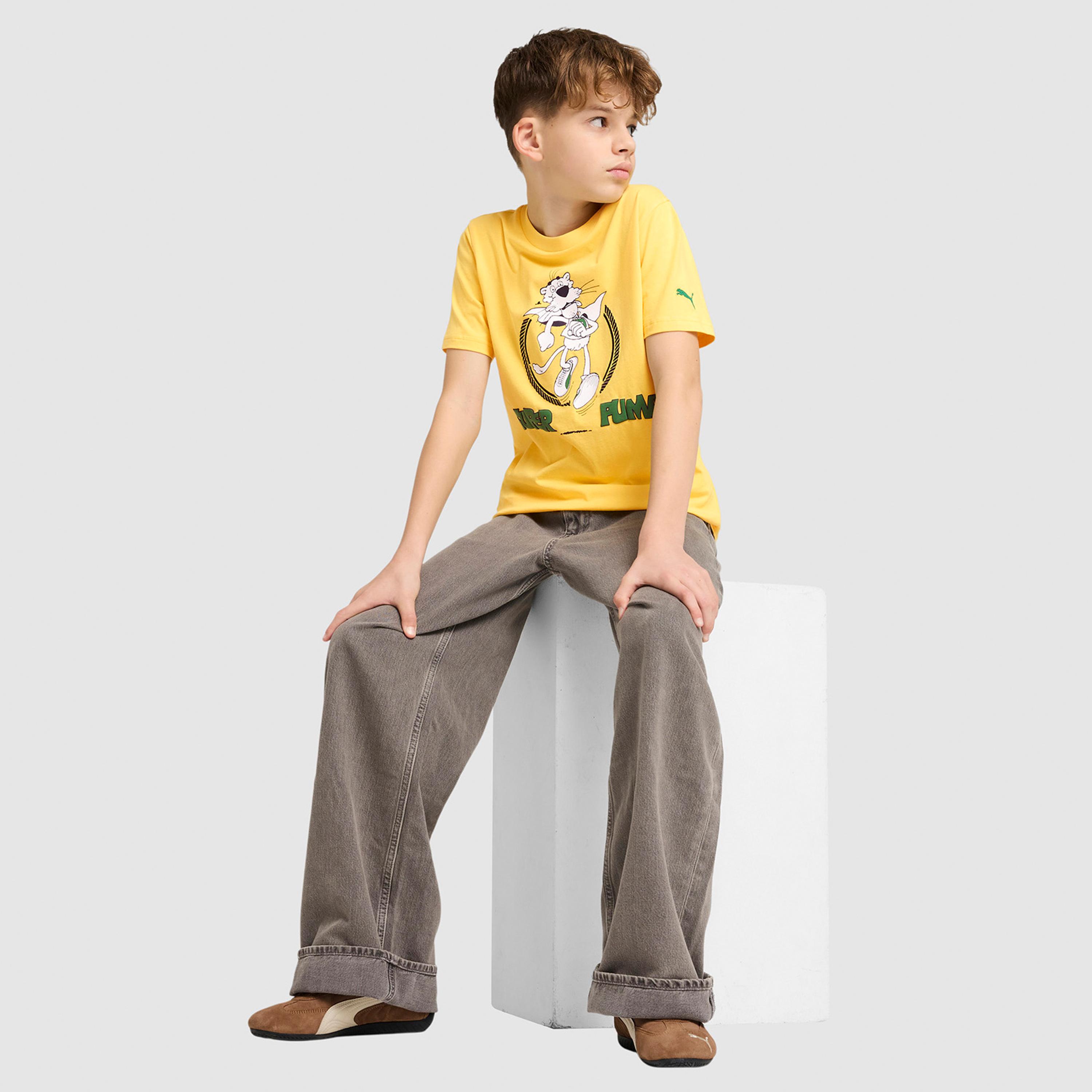 Puma Boys Super Graphic Short Sleeve T-Shirt-boys-clothing-sportswear-tops-image-2