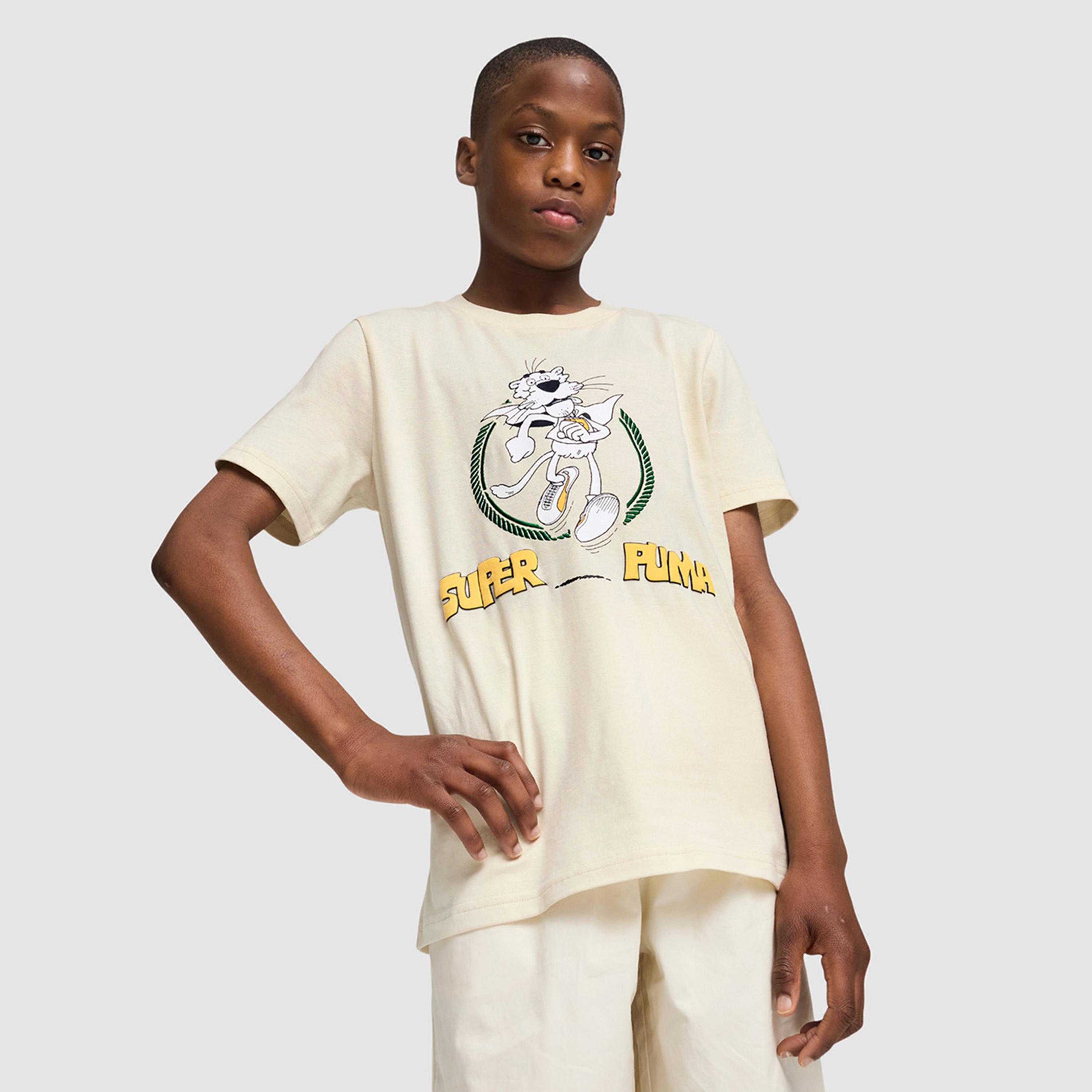 Puma Boys Super Graphic Short Sleeve T-Shirt-boys-clothing-sportswear-tops-image-1