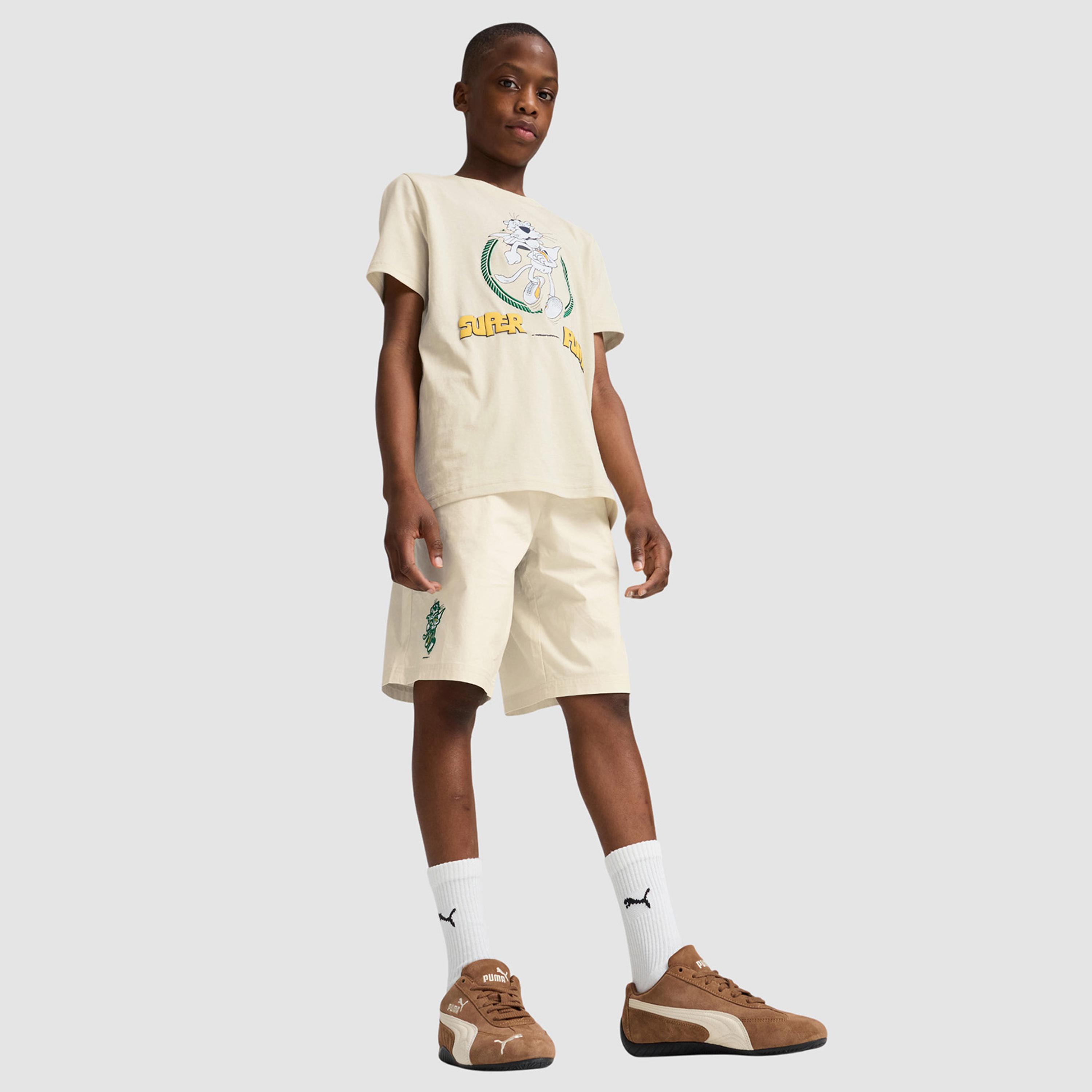 Puma Boys Super Graphic Short Sleeve T-Shirt-boys-clothing-sportswear-tops-image-2
