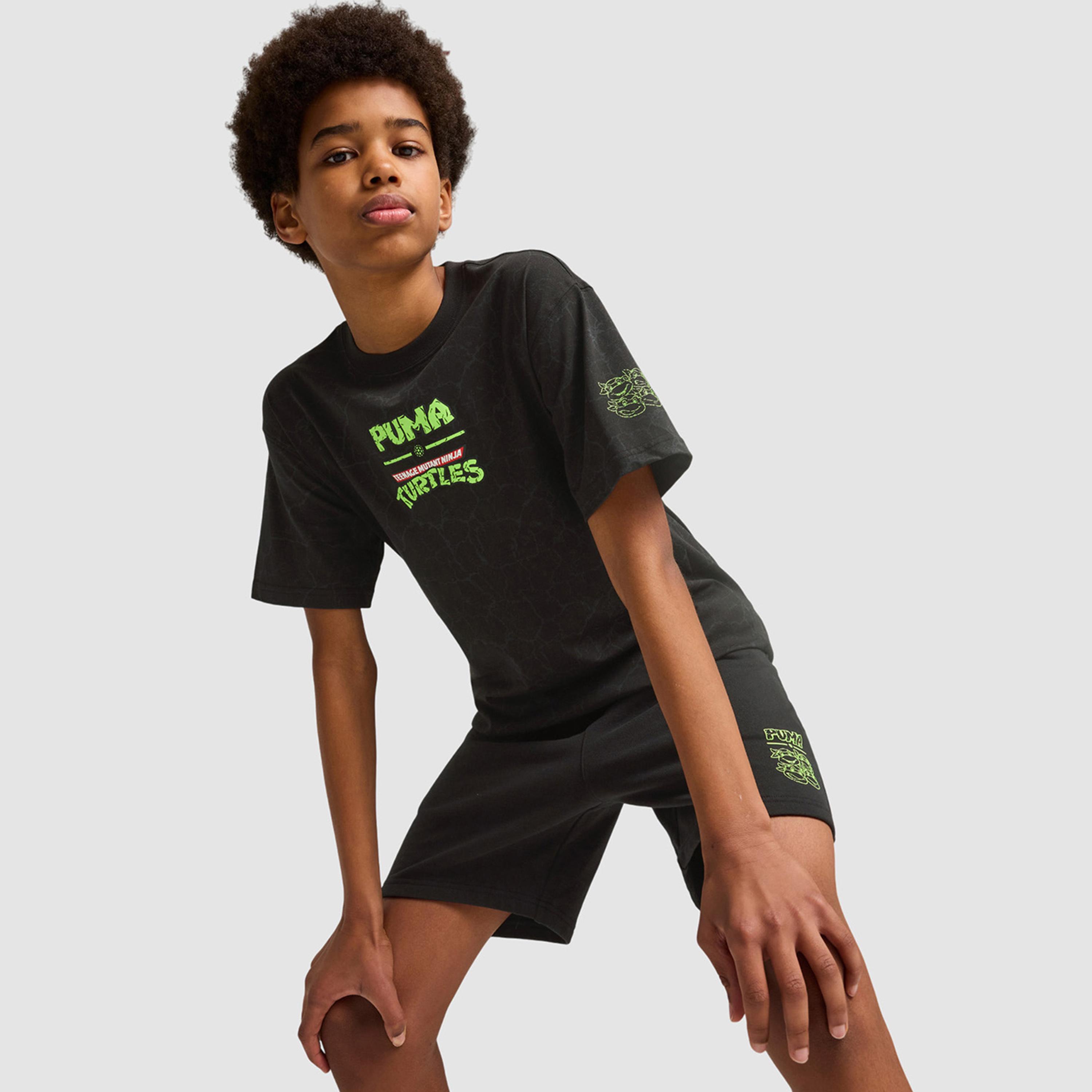 Puma X TMNT Relaxed Fit Short Sleeve T-Shirt-boys-clothing-sportswear-tops-image-1