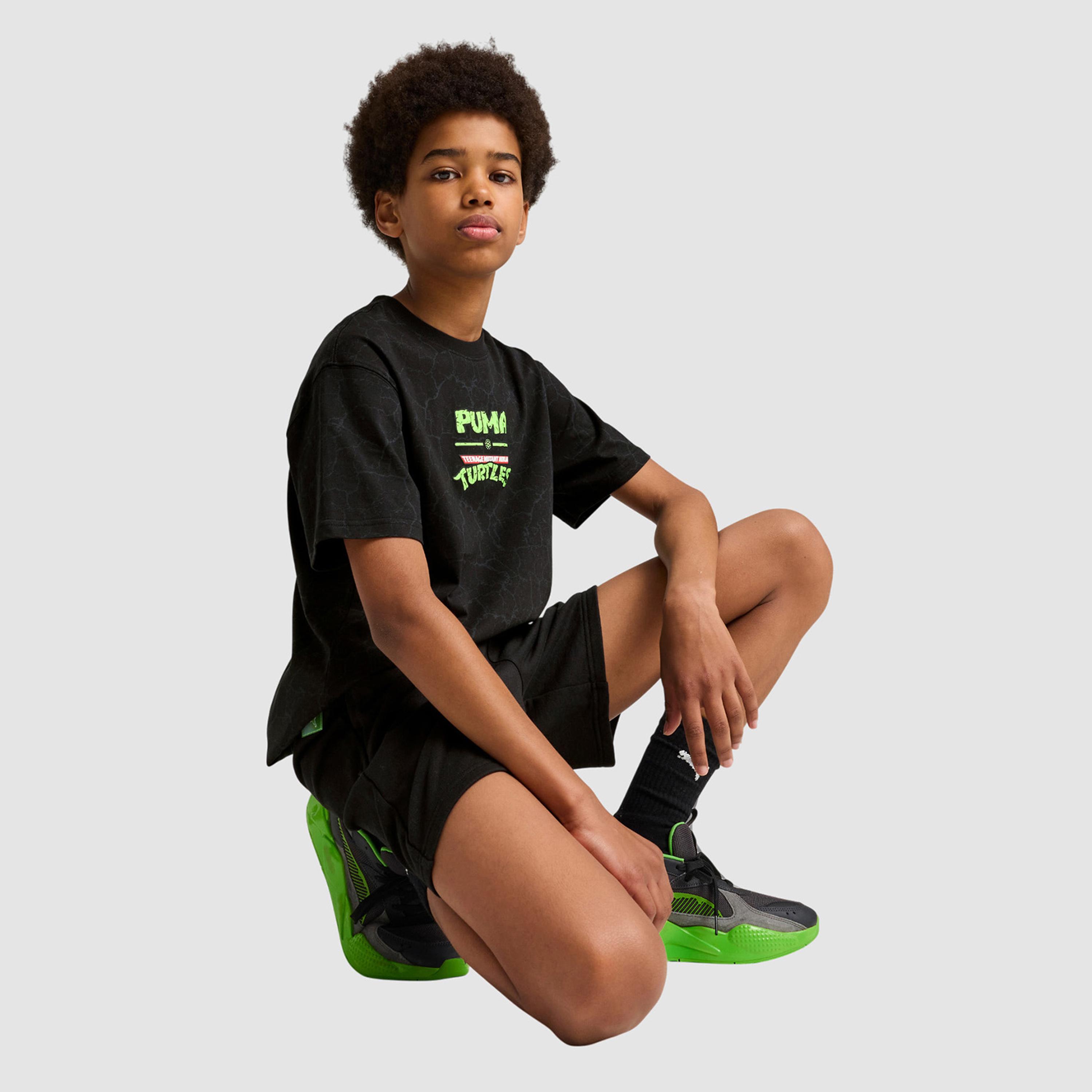 Puma X TMNT Relaxed Fit Short Sleeve T-Shirt-boys-clothing-sportswear-tops-image-2