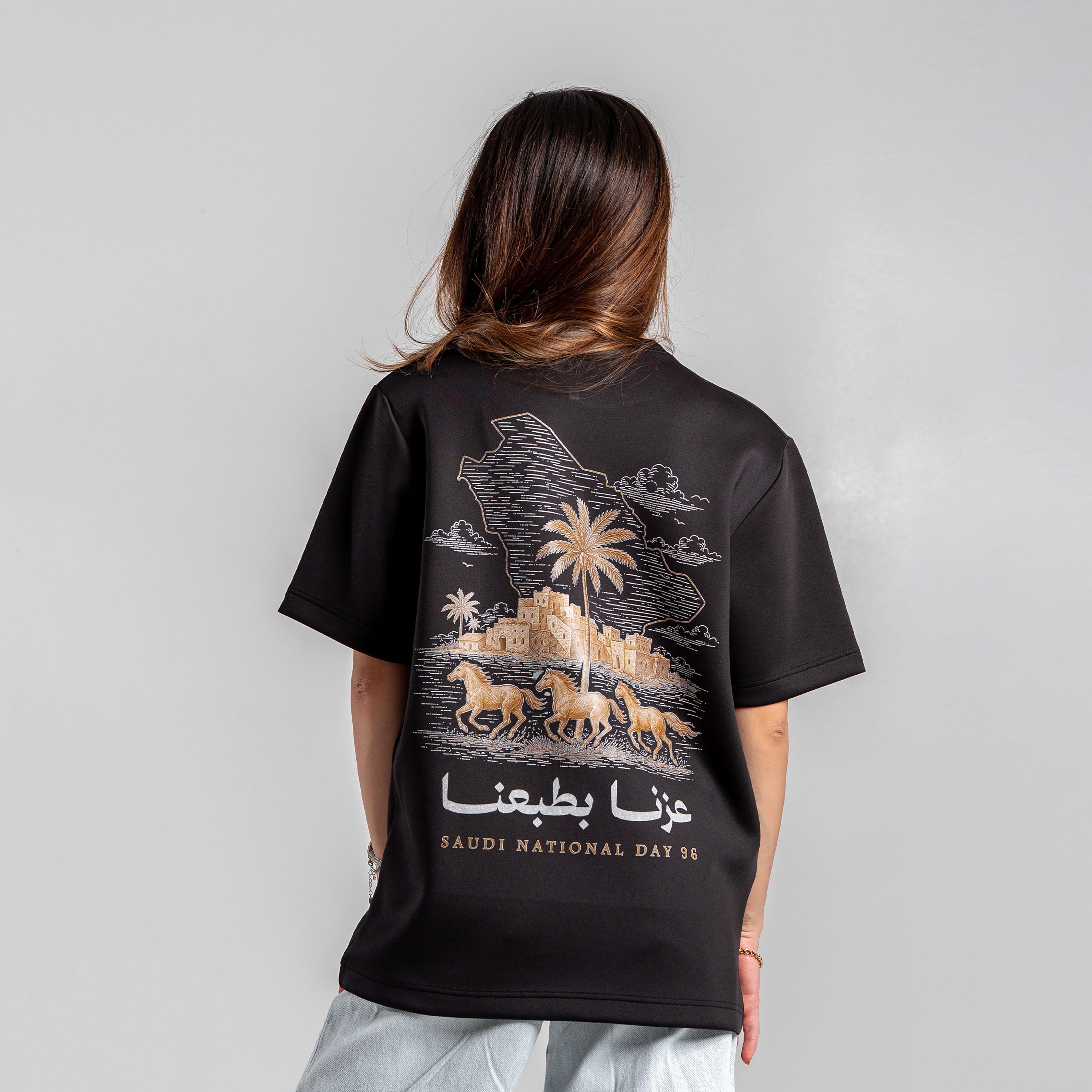sanefn Eagle Horse Heritage Print Crew Neck Short Sleeves Women's National Day T-Shirt-women-clothing-tshirts-image-3