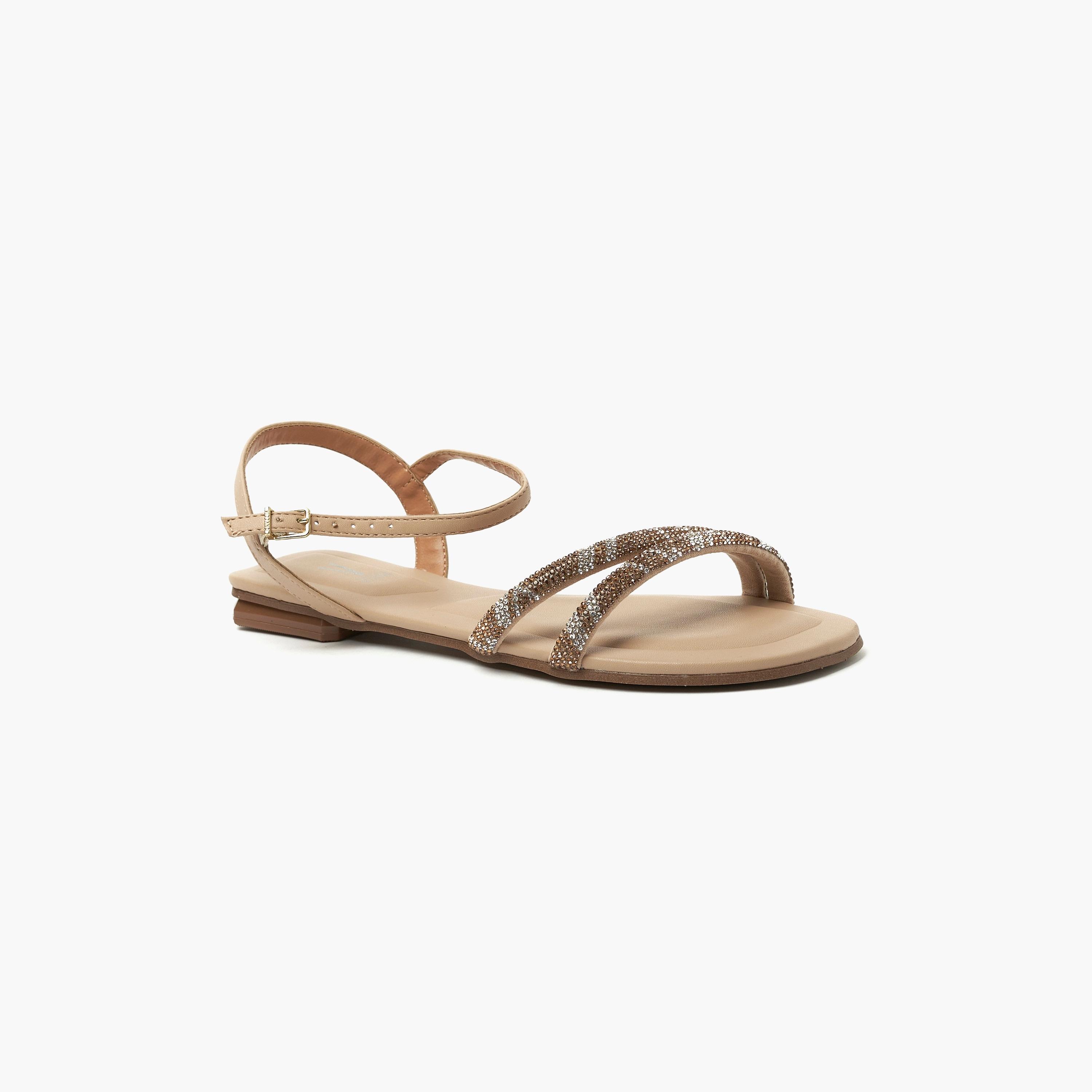 Vizzano by Geoomnii Women's Flat Sandals with Crystal Accent | 6431-425-24448       -women-shoes-sandals-flats-image-1