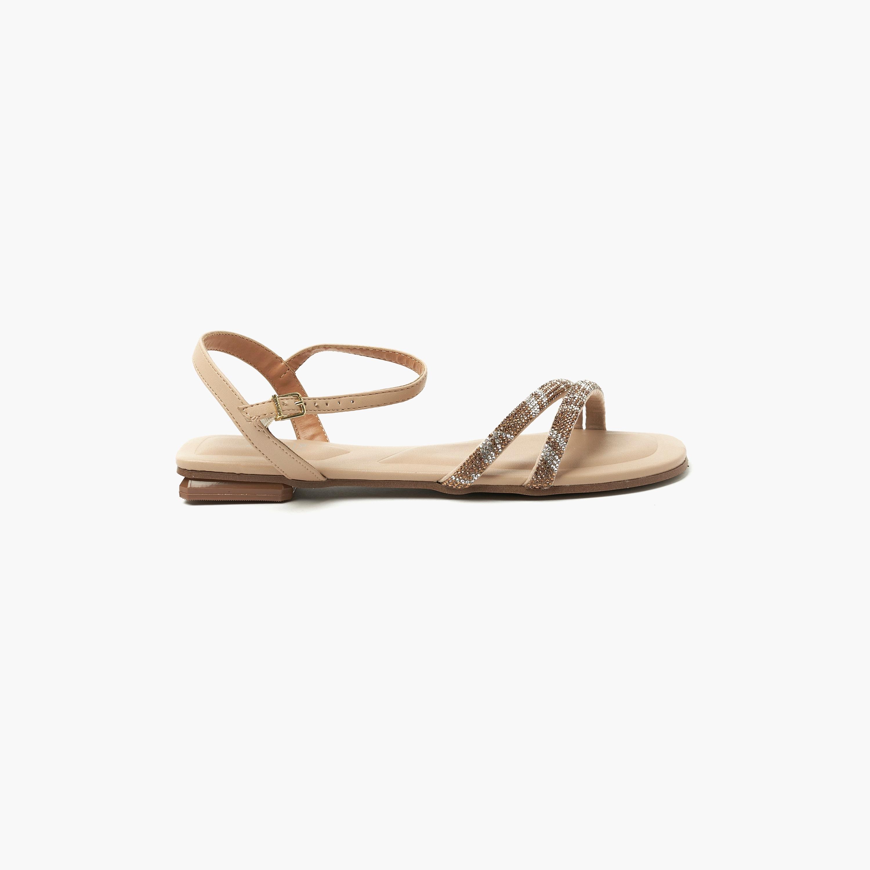 Vizzano by Geoomnii Women's Flat Sandals with Crystal Accent | 6431-425-24448       -women-shoes-sandals-flats-image-2