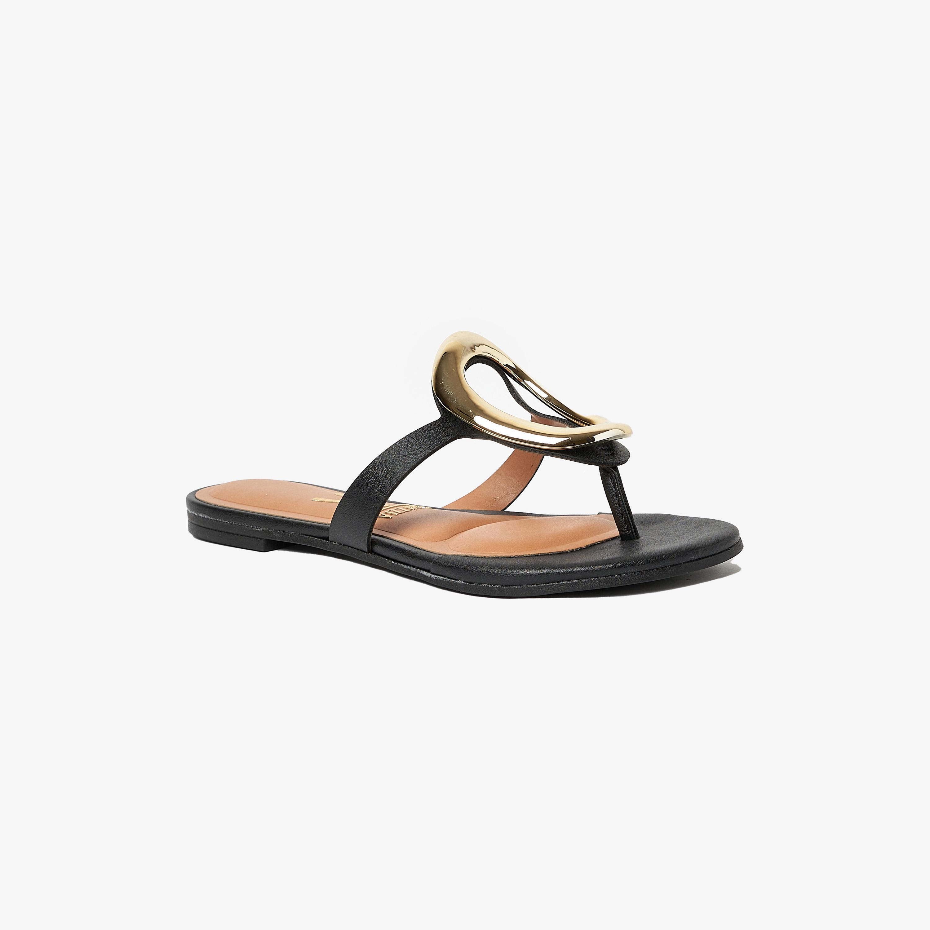 صندل مسطح نسائي من فيزانو ذو مفتوح من الأمام | 6448-120-7286-women-shoes-sandals-flats-image-1
