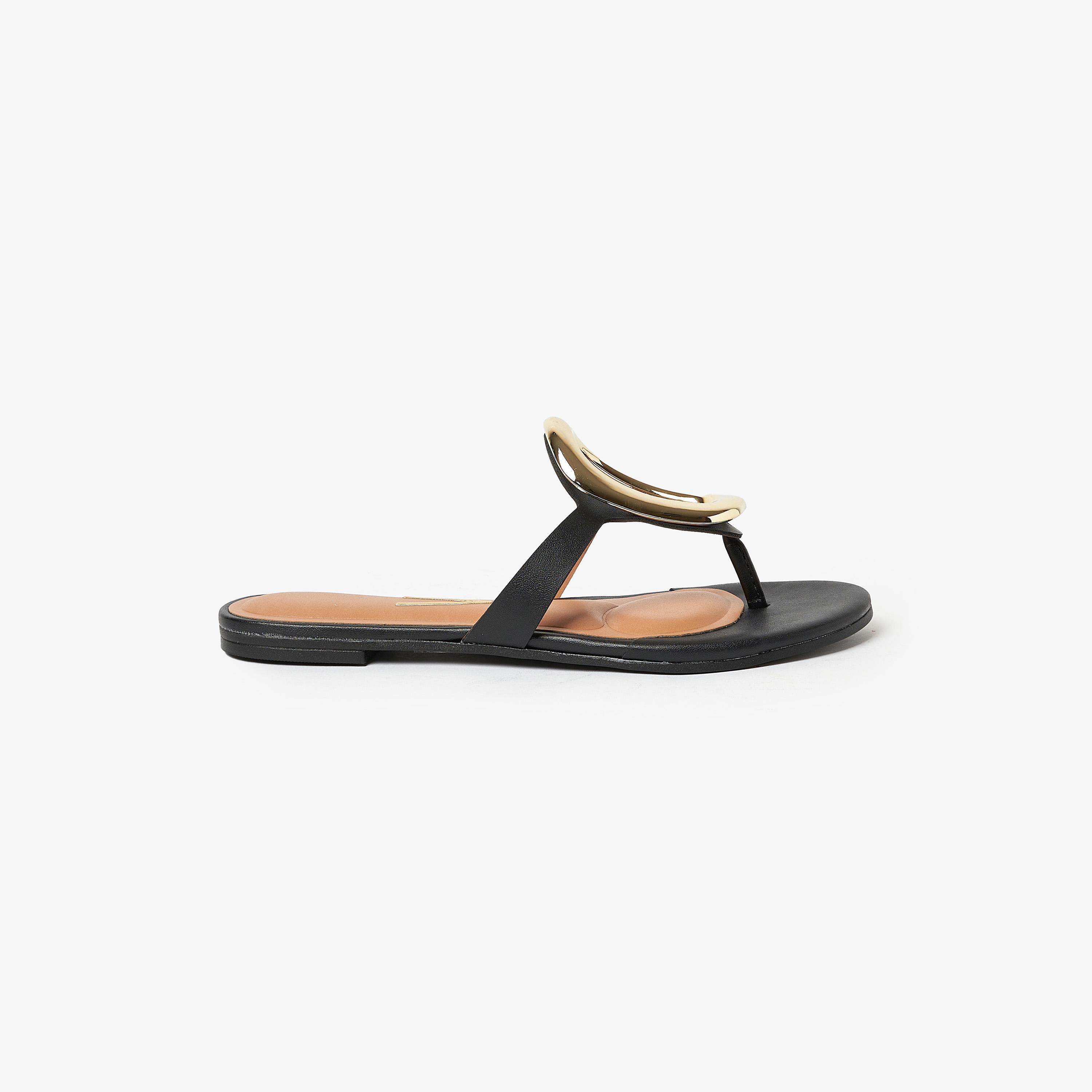 صندل مسطح نسائي من فيزانو ذو مفتوح من الأمام | 6448-120-7286-women-shoes-sandals-flats-image-2