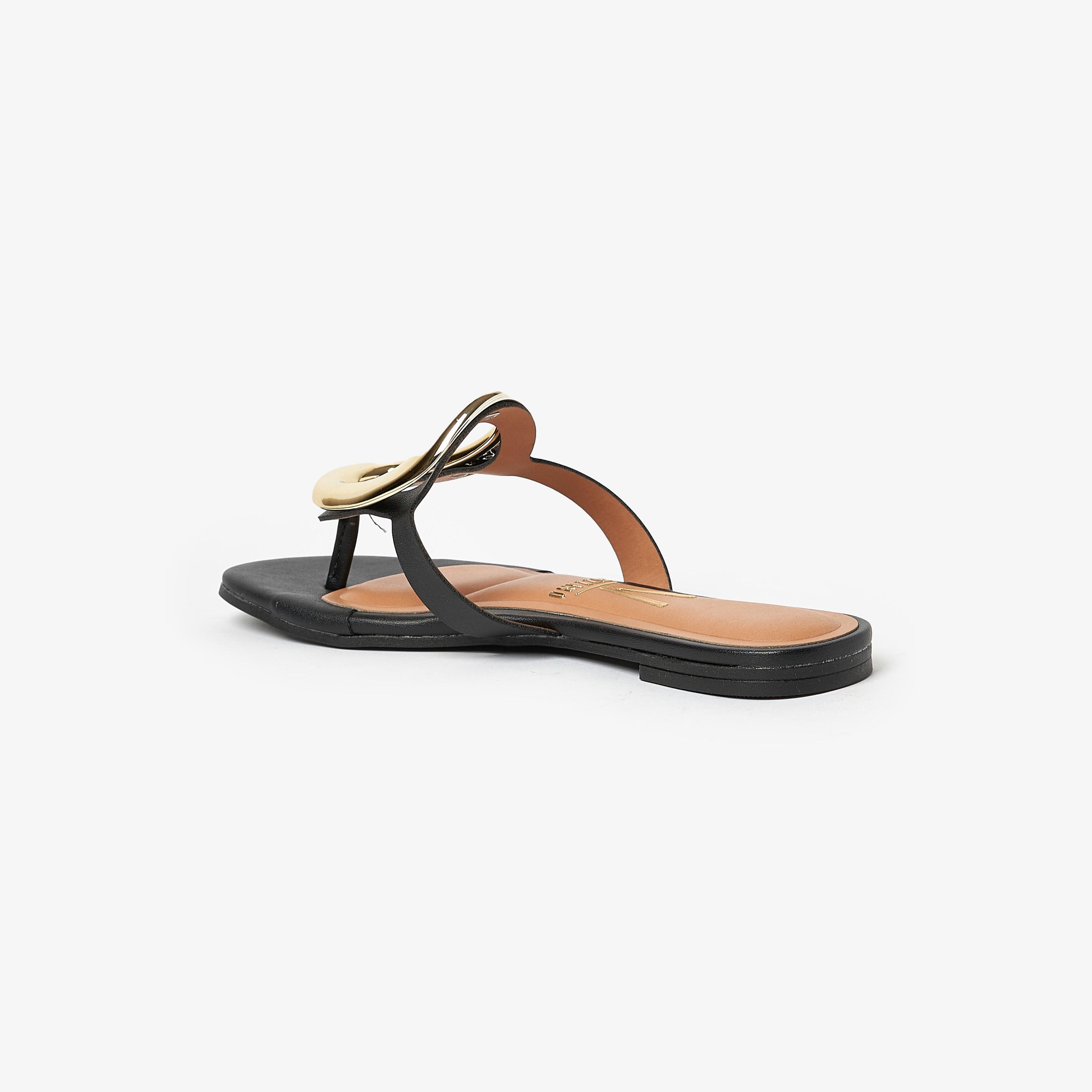 صندل مسطح نسائي من فيزانو ذو مفتوح من الأمام | 6448-120-7286-women-shoes-sandals-flats-image-3