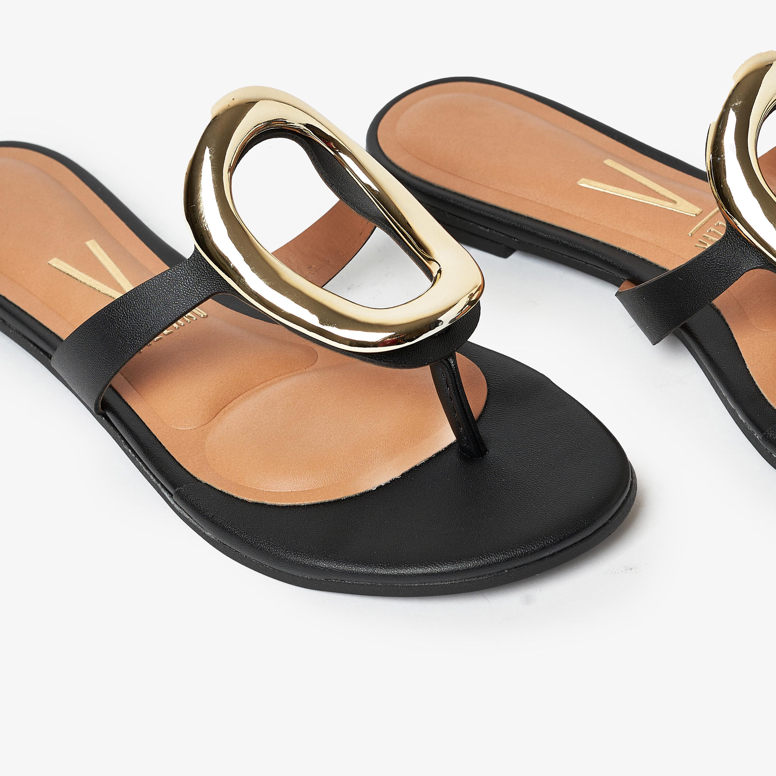 صندل مسطح نسائي من فيزانو ذو مفتوح من الأمام | 6448-120-7286-women-shoes-sandals-flats-image-5