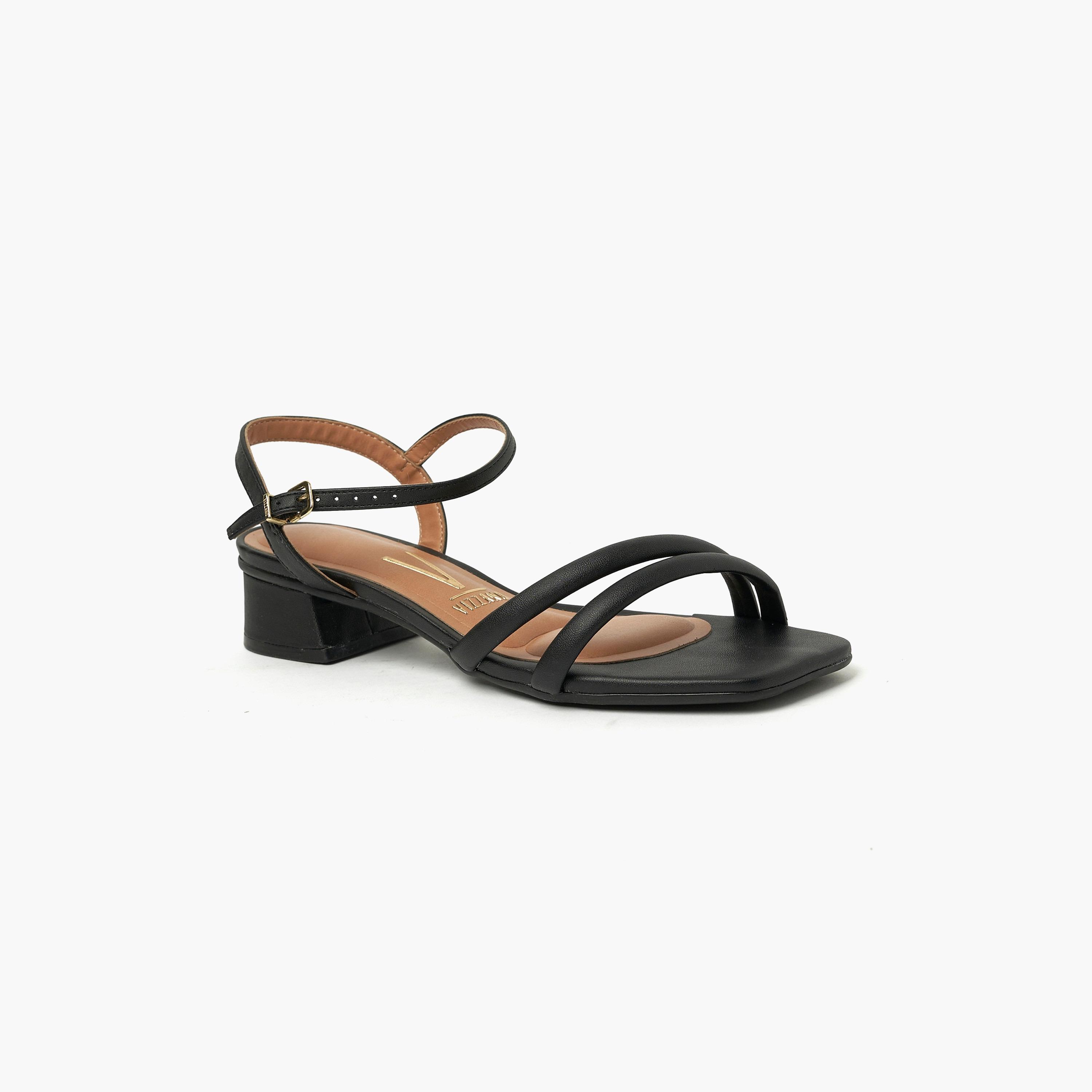 Vizzano by Geoomnii Women's Block Heel Sandals with Backstrap | 6454-116-24854       -women-shoes-heels-image-1