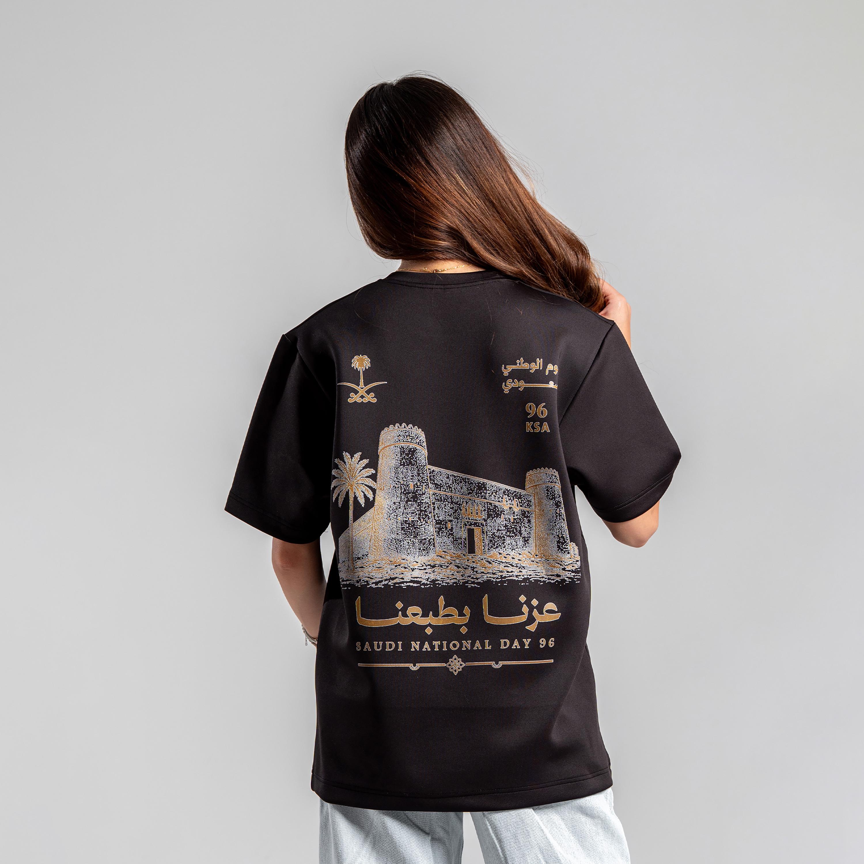 sanefn Heritage Fort Print Crew Neck Short Sleeves Women's National Day T-Shirt-women-clothing-tshirts-image-3