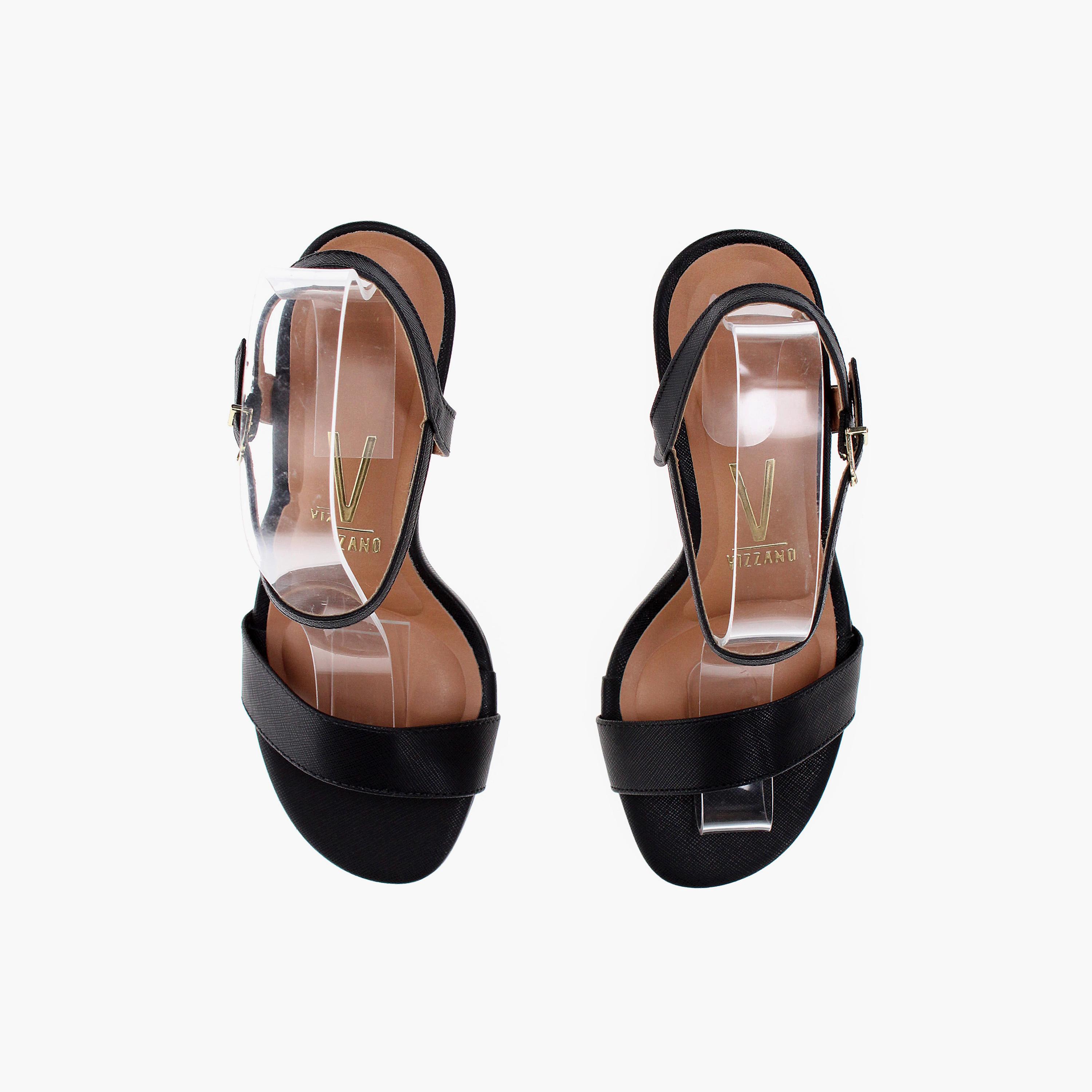 Vizzano by Geoomnii Women's Buckle Strap Flared Block Heels | 6517-100-23729-15745       -women-shoes-sandals-heeled-image-5