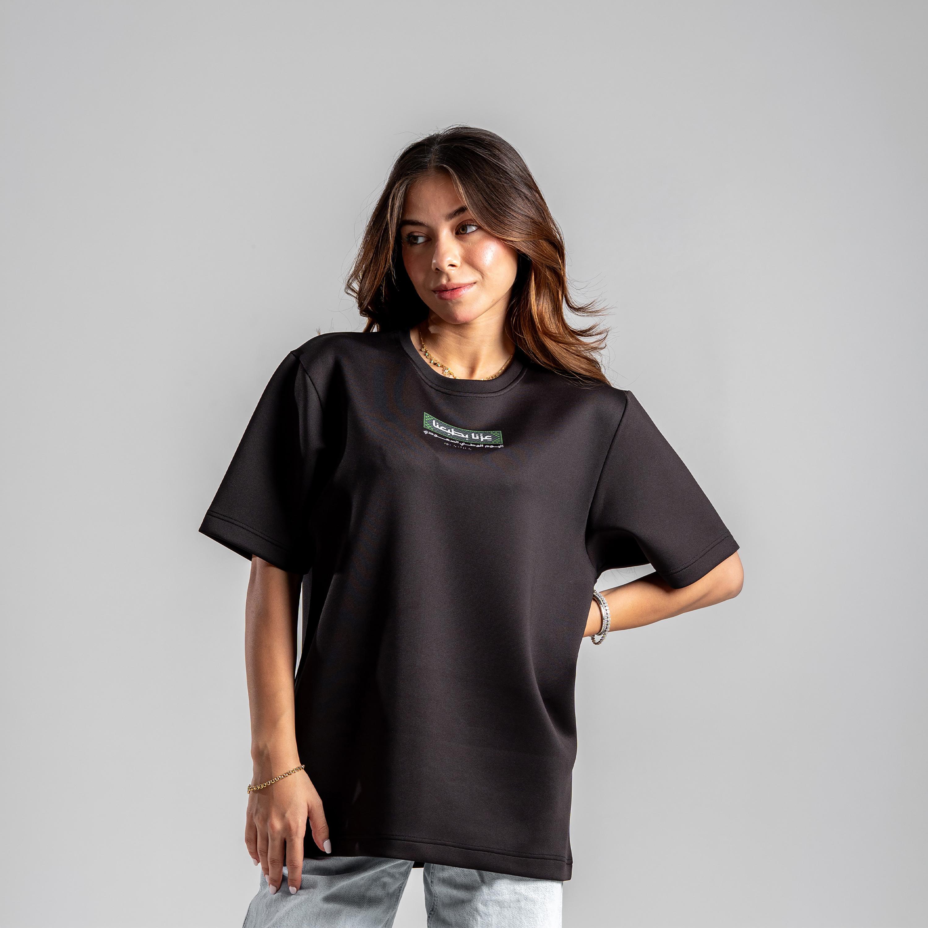sanefn Camel Heritage Textile Print Crew Neck Short Sleeves Women's National Day T-Shirt-women-clothing-tshirts-image-1