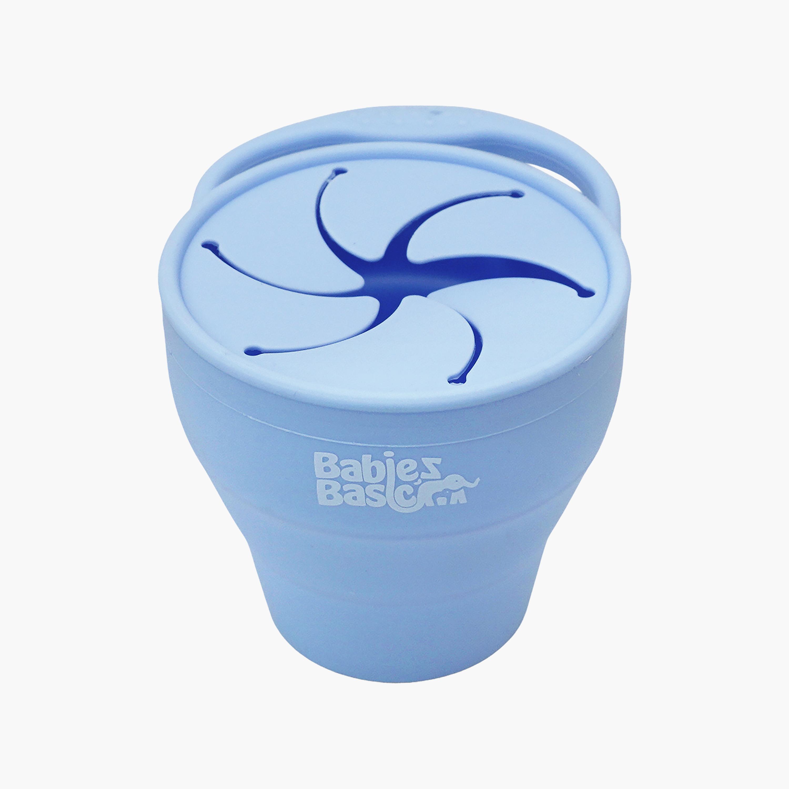 Babies Basic Collapsible Silicone Snack Cup with Lid - 150 ml-baby-feeding-mealtimeessentials-image-1