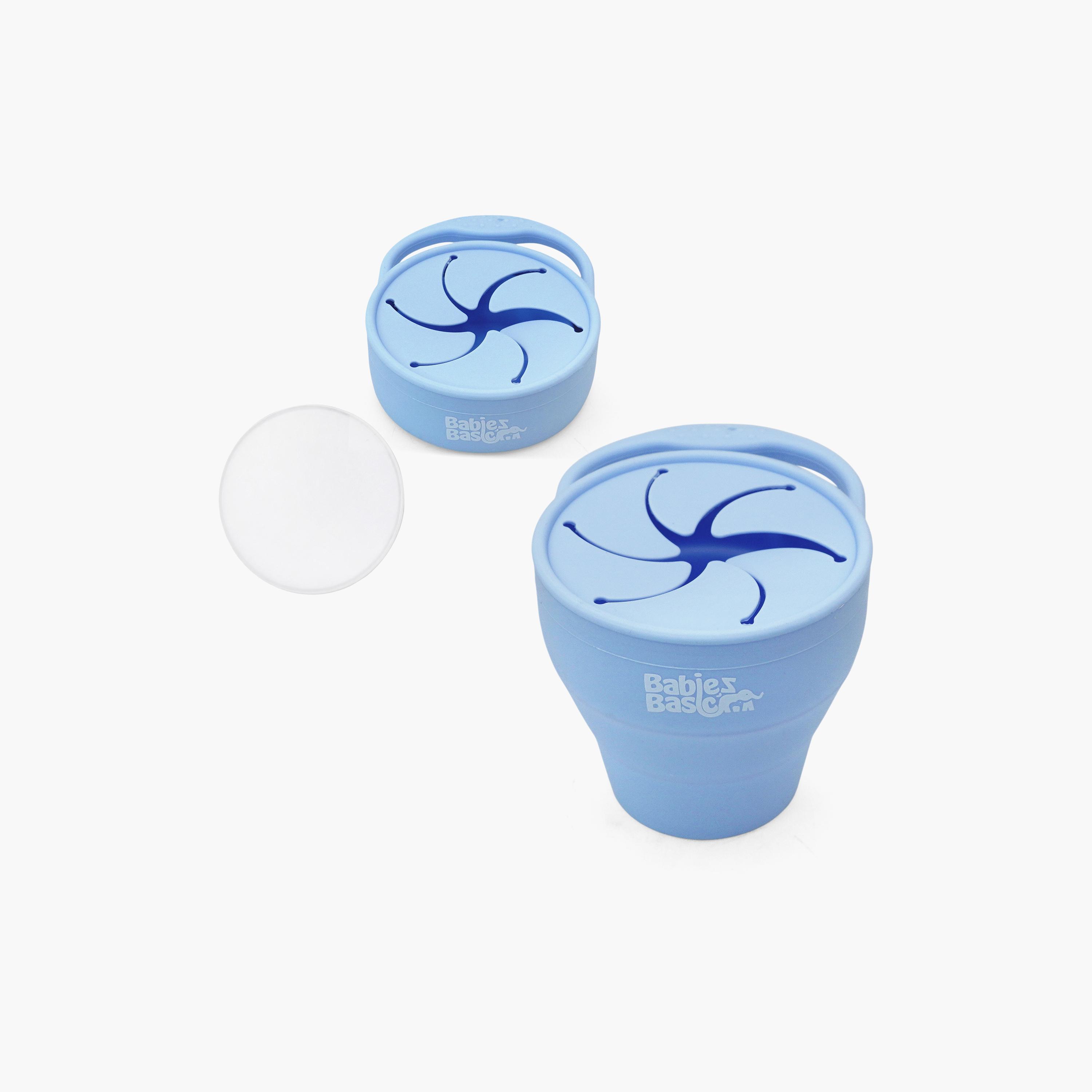 Babies Basic Collapsible Silicone Snack Cup with Lid - 150 ml-baby-feeding-mealtimeessentials-image-2