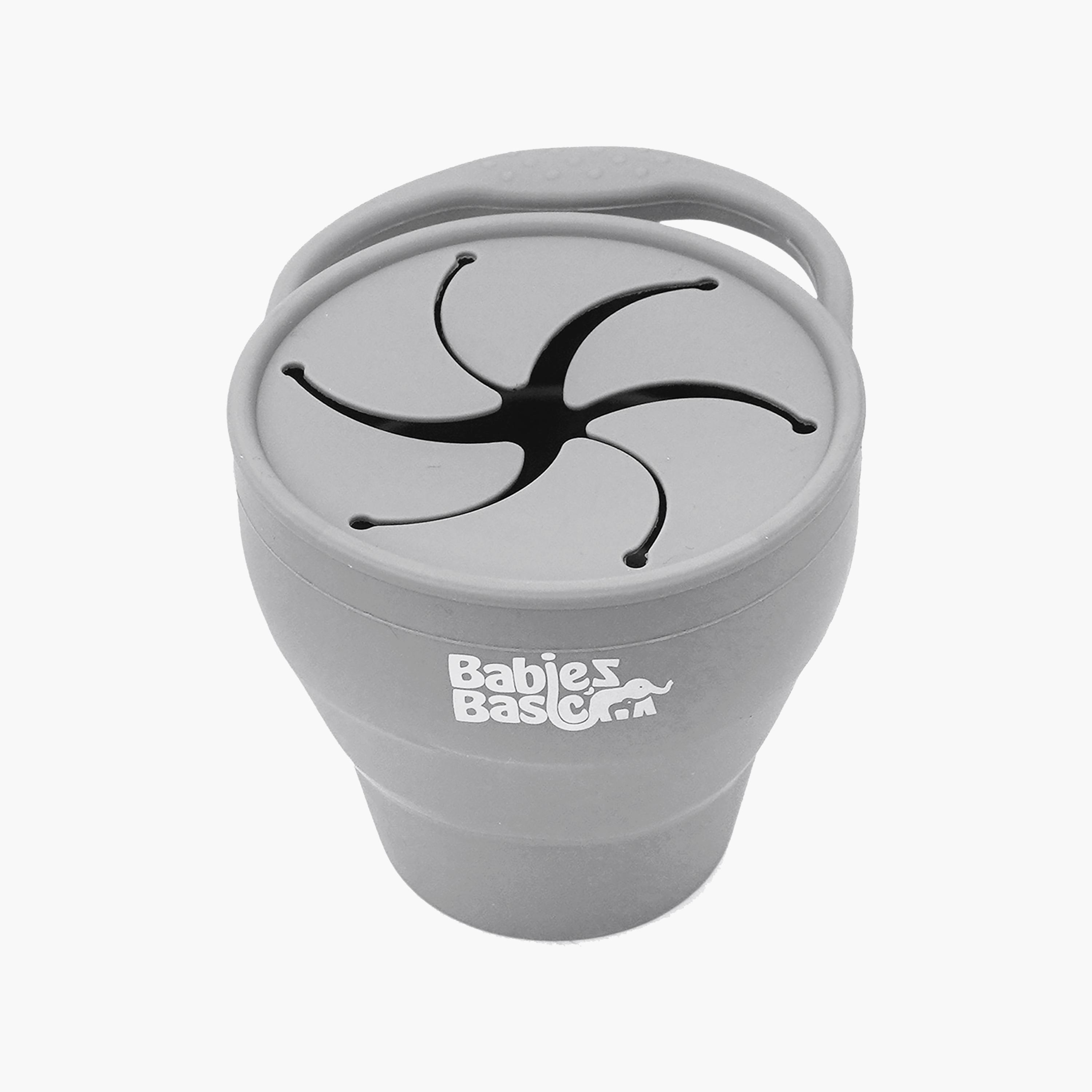 Babies Basic Collapsible Silicone Snack Cup with Lid - 150 ml-baby-feeding-mealtimeessentials-image-1