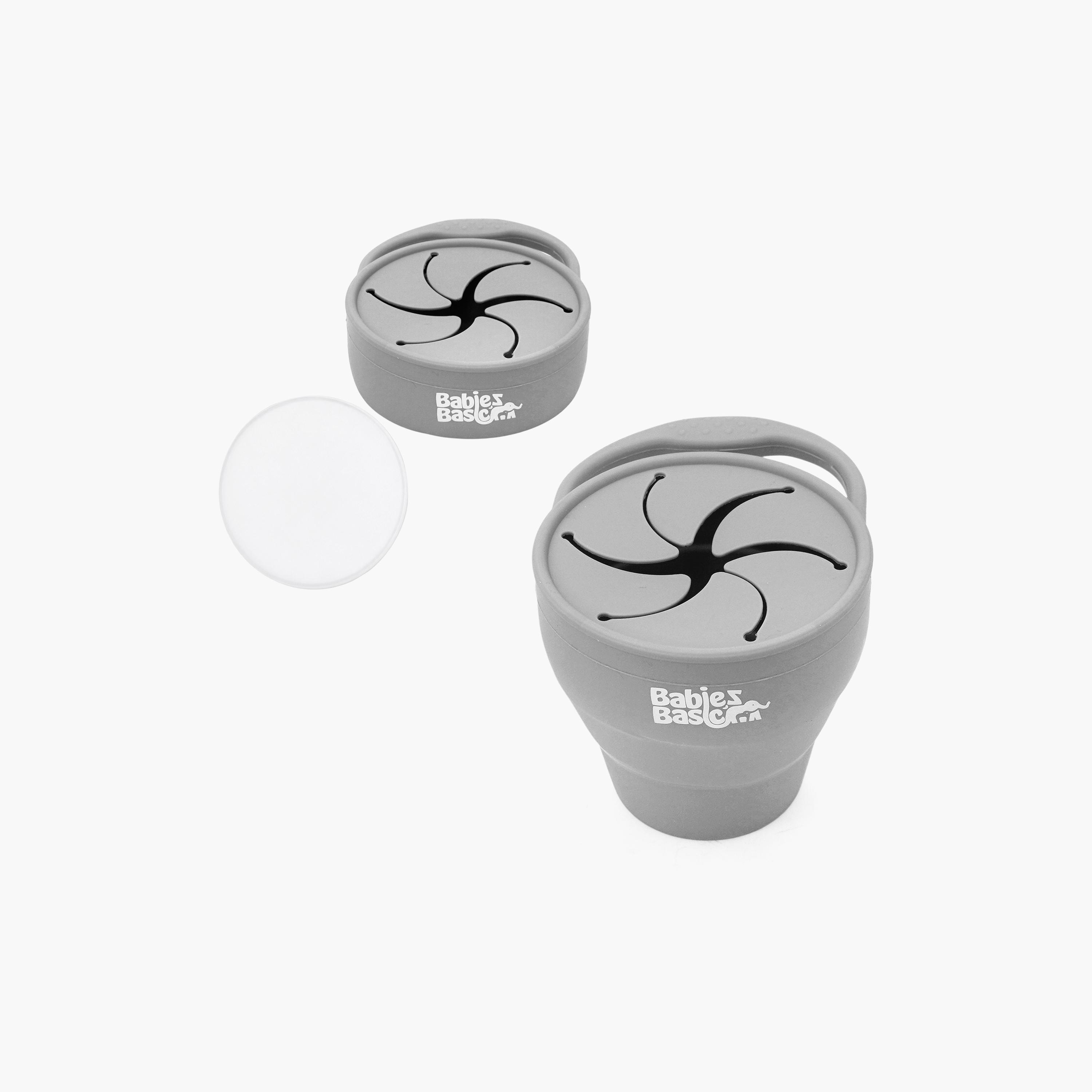 Babies Basic Collapsible Silicone Snack Cup with Lid - 150 ml-baby-feeding-mealtimeessentials-image-2
