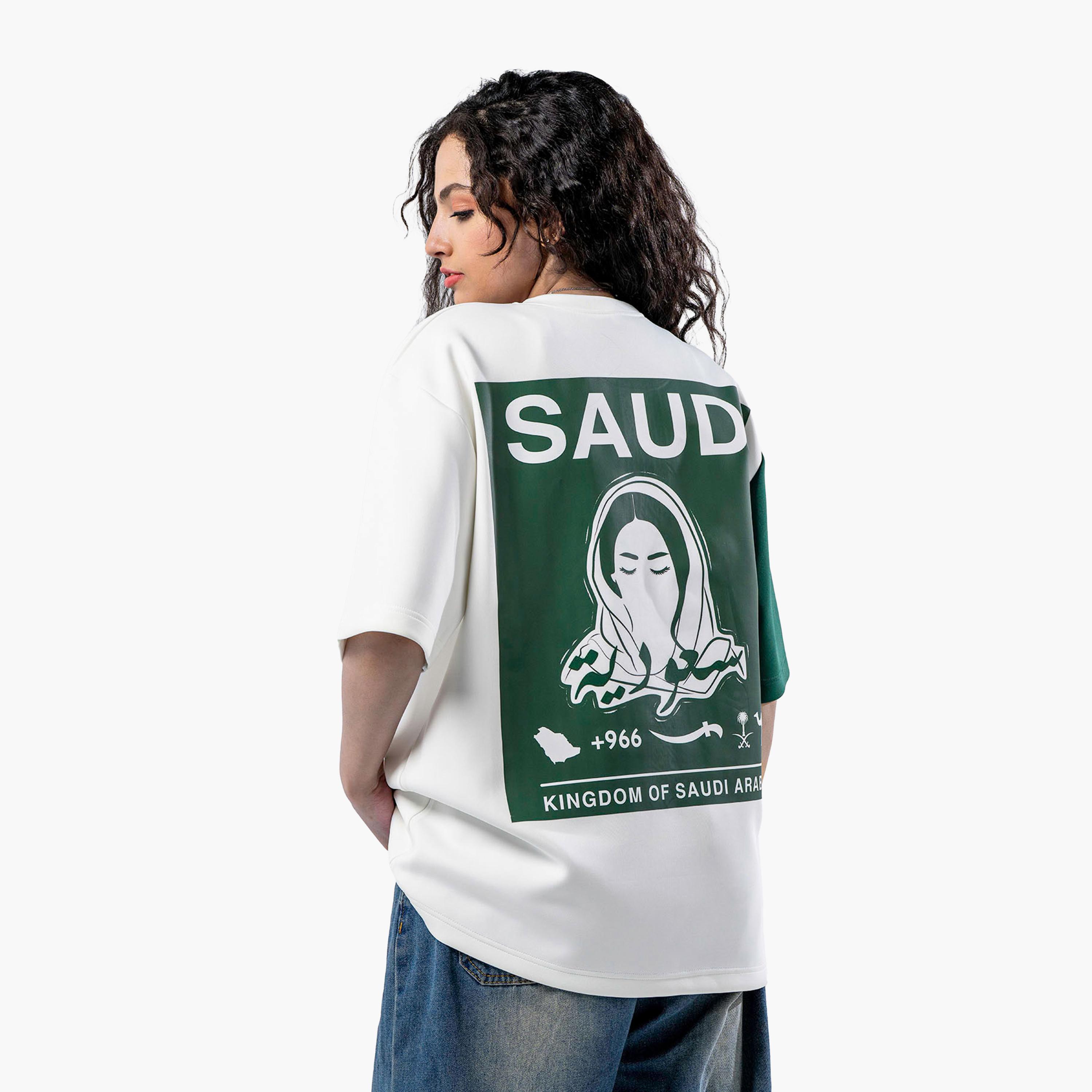 sanefn White KSA National Day Graphic Print Women's T-Shirt-women-clothing-tshirts-image-3