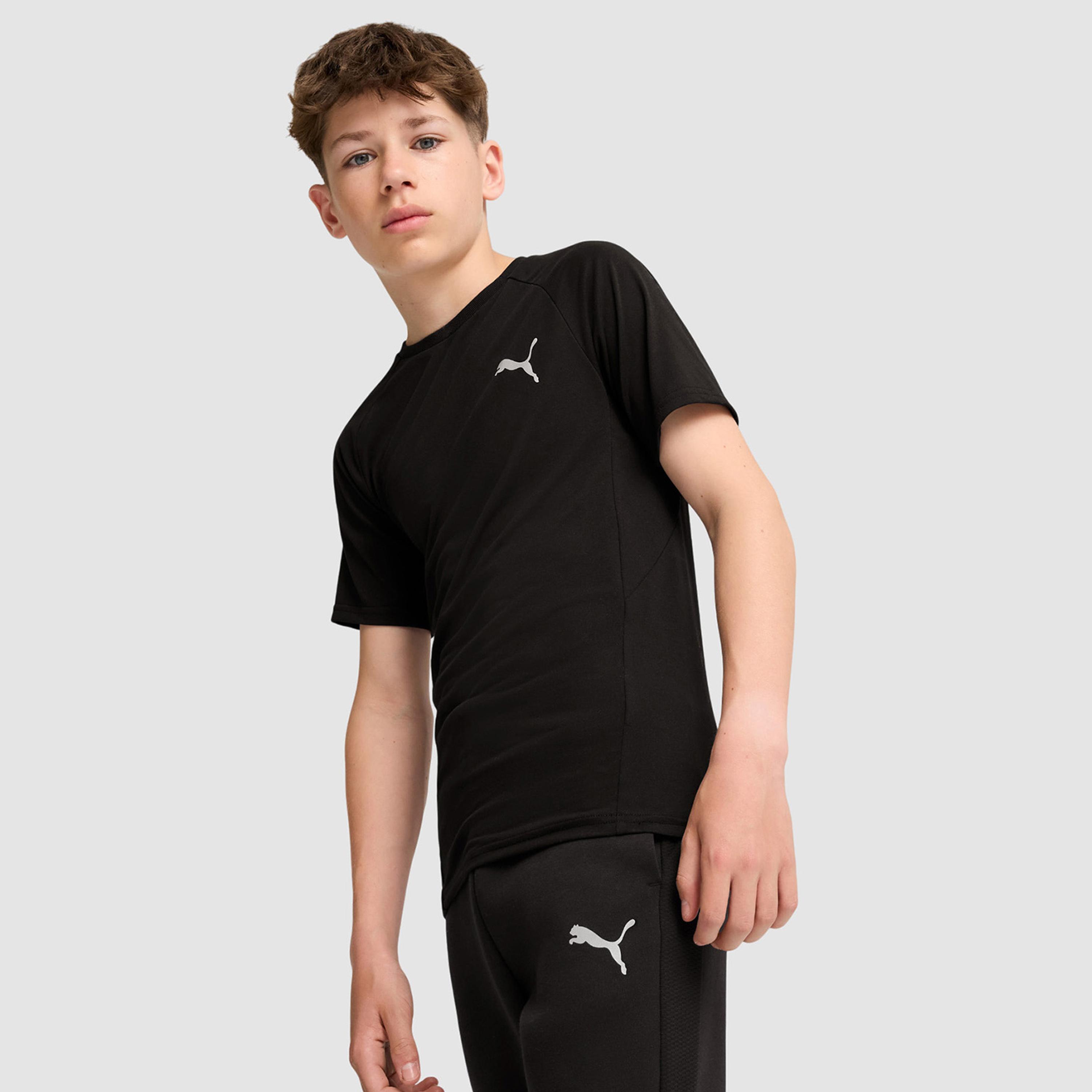 Puma Boys Evostripe Short Sleeve T-Shirt-boys-clothing-sportswear-tops-image-1