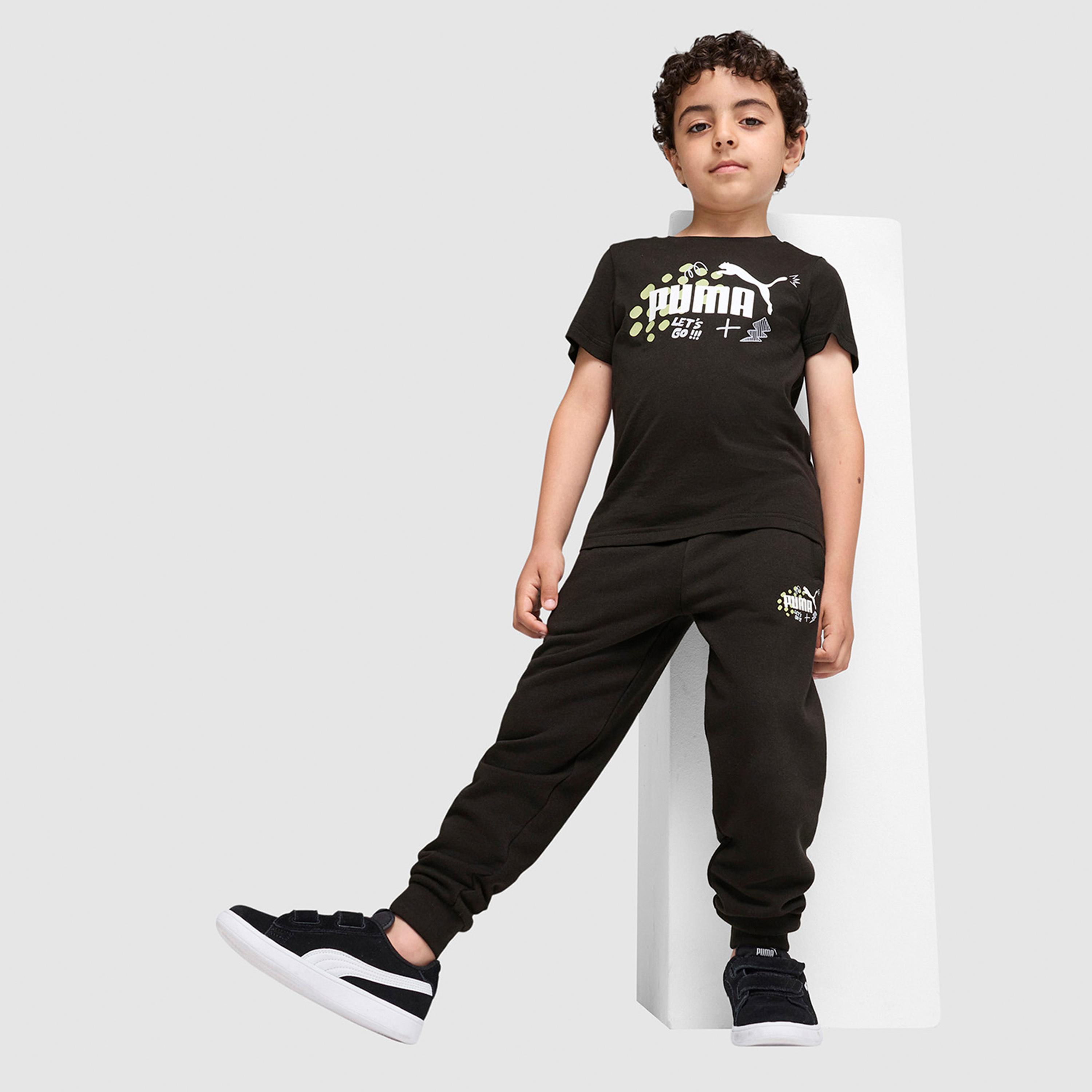 Puma Kids Essentials+ Short Sleeve T-Shirt-boys-clothing-sportswear-tops-image-2