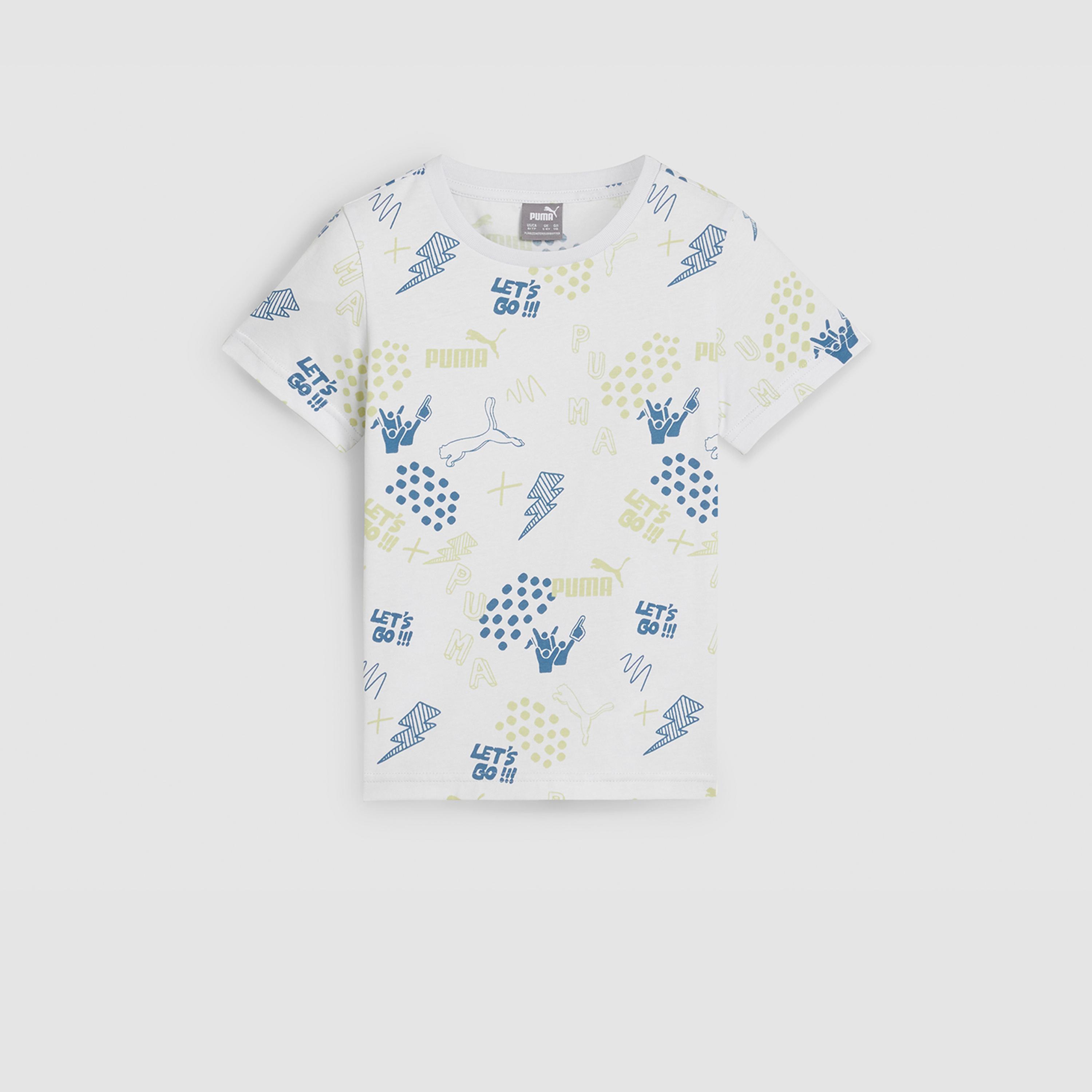 Puma Kids Essentials+ No.1 logo Short Sleeve T-Shirt-boys-clothing-sportswear-tops-image-5